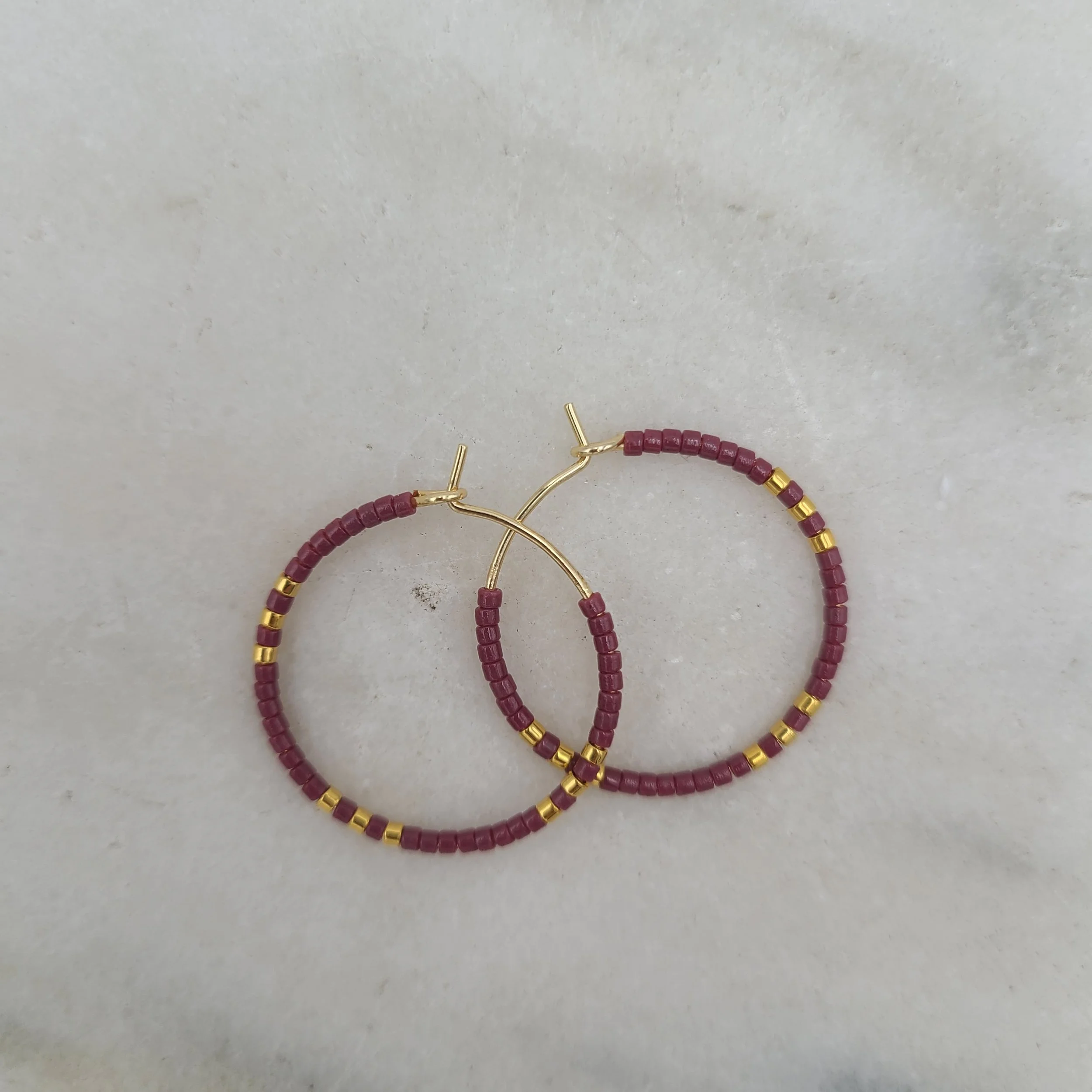 beaded hoop