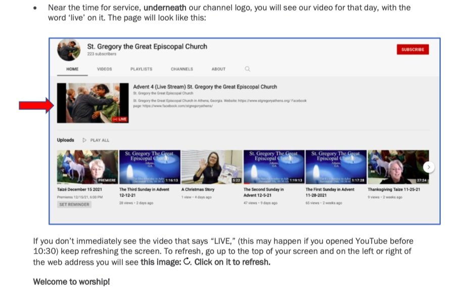 Worship Online St Gregory The Great Episcopal Church Worship Online St Gregory The Great Episcopal Church