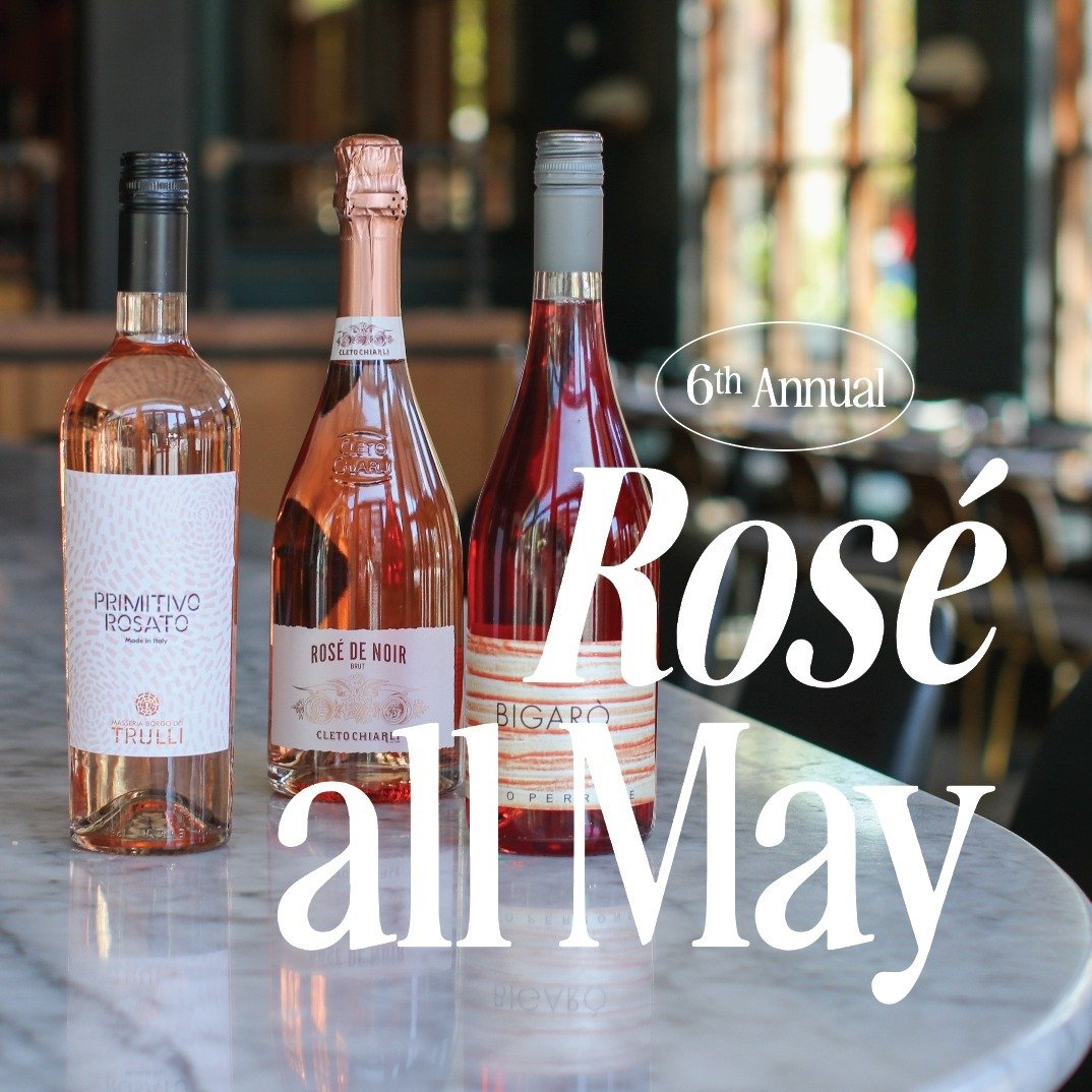 Raise your glass to the sun-drenched start of our 6th Annual Ros&eacute; all May ☀️🌹 Savor patio season with featured ros&eacute; pours, delightful ros&eacute; cocktails, and indulge in our rose-infused dessert. Here's to a sparkling start to Ros&ea