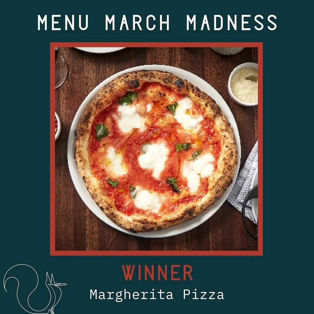 🏆🍕 The beloved Margherita Pizza reigns supreme yet again in our #MenuMarchMadness competition! Celebrate the win with a 15% discount on Margherita Pizza through Sunday using code: MENUMADNESS when you order for pickup or delivery via our website. T