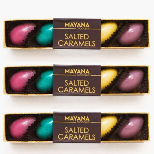 Mayana Salted Caramel Chocolate Collection- Soft, sweet, salty and perfect.