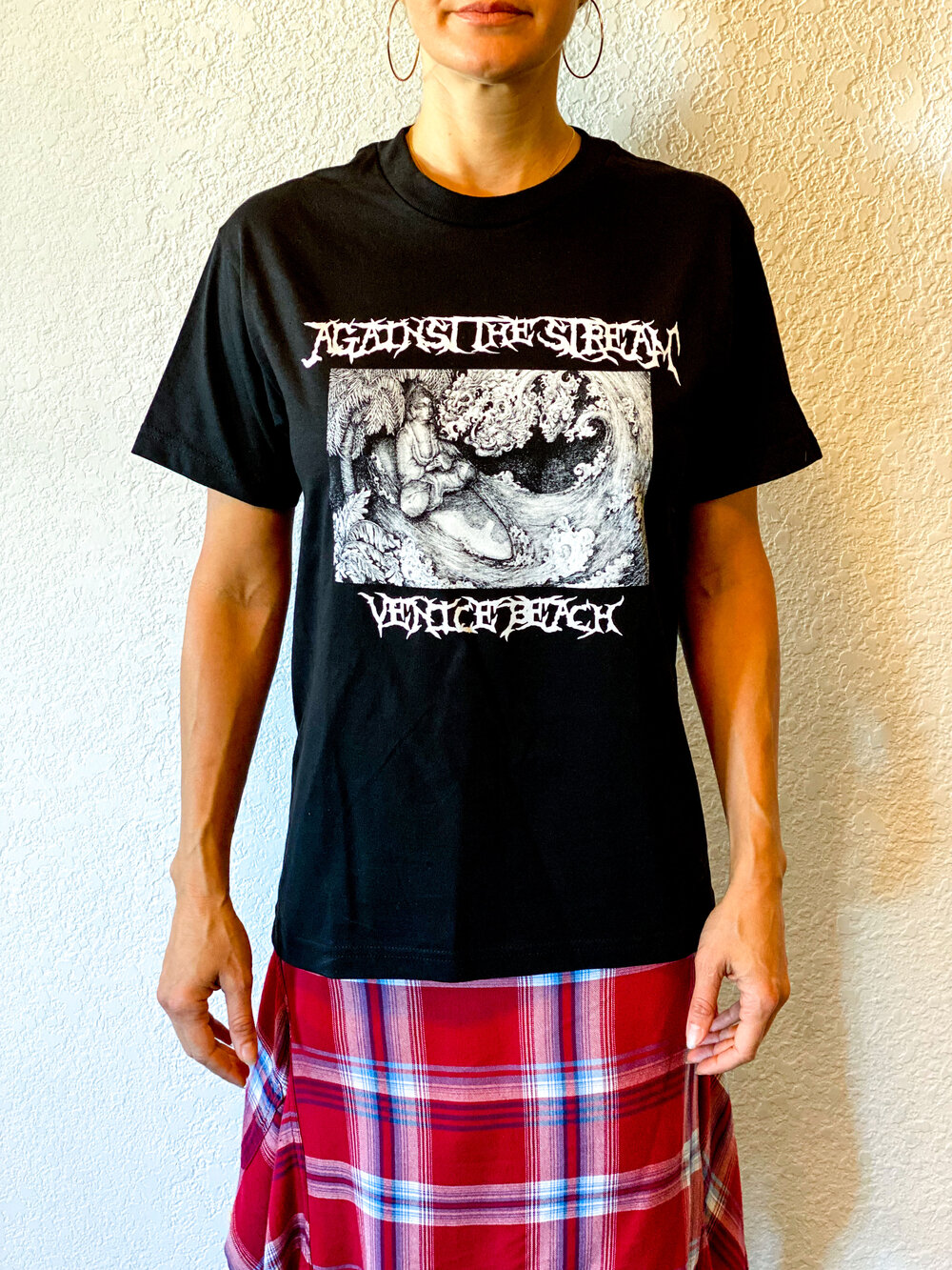 Against the Stream/Venice Beach Black T-Shirt — Against The Stream  Meditation Center