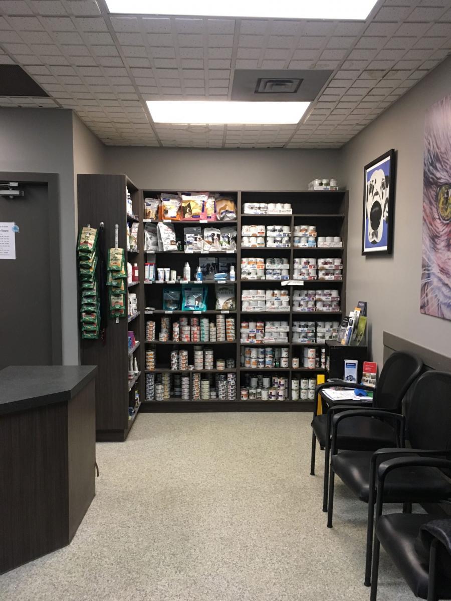  Animal Clinic of Regina’s shop in the reception area 
