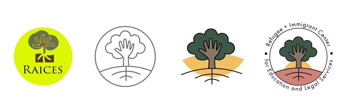 Logo RAICES stands for “roots” and with the redesign, we wanted to re-create a logo that conveyed endurance and belonging in a graphic form. We aimed to create a logo personality that was warm and inviting with a balance of visual elements.