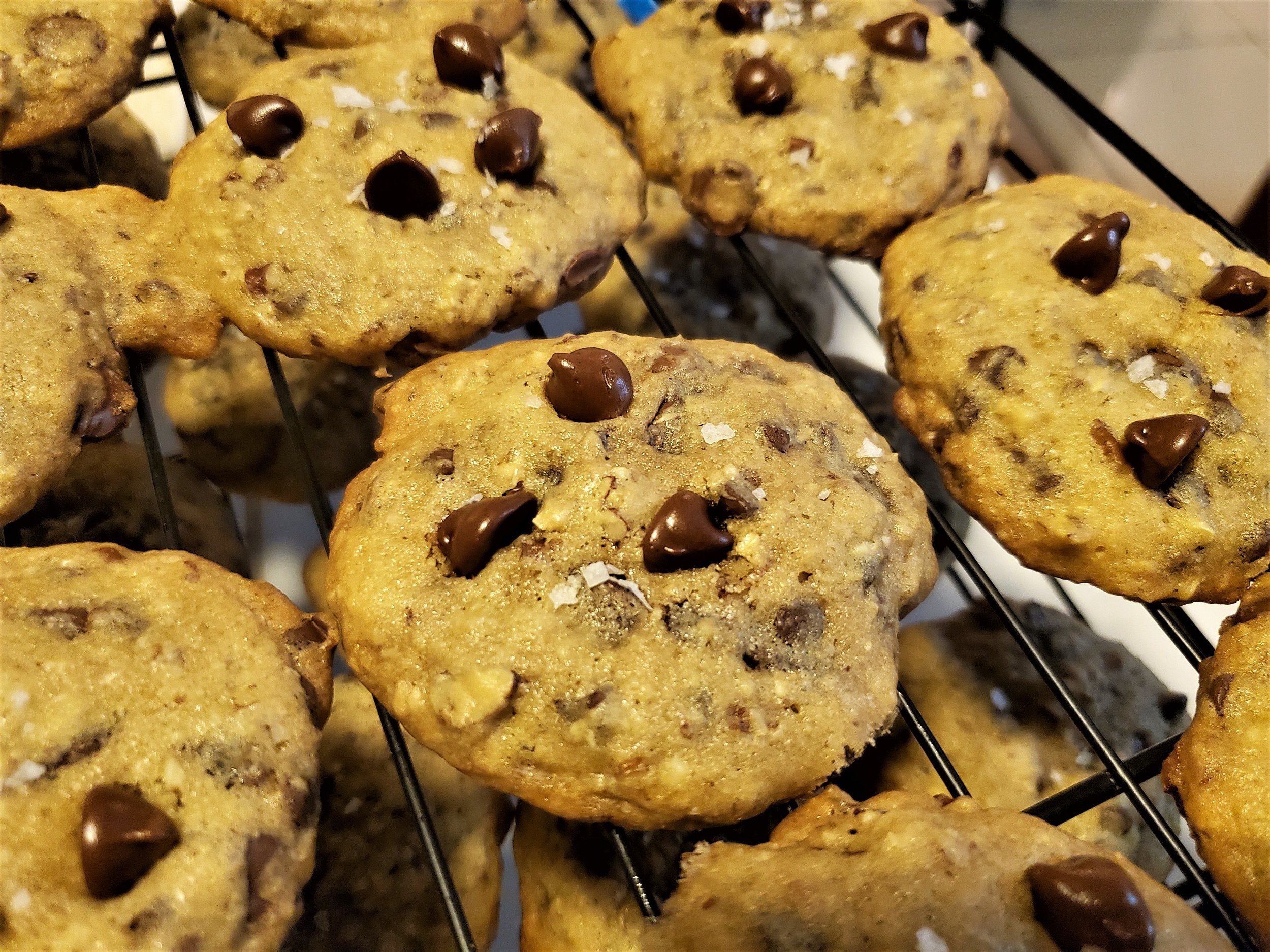 That sprinkle of salt is amazing when you bite into the cookie.