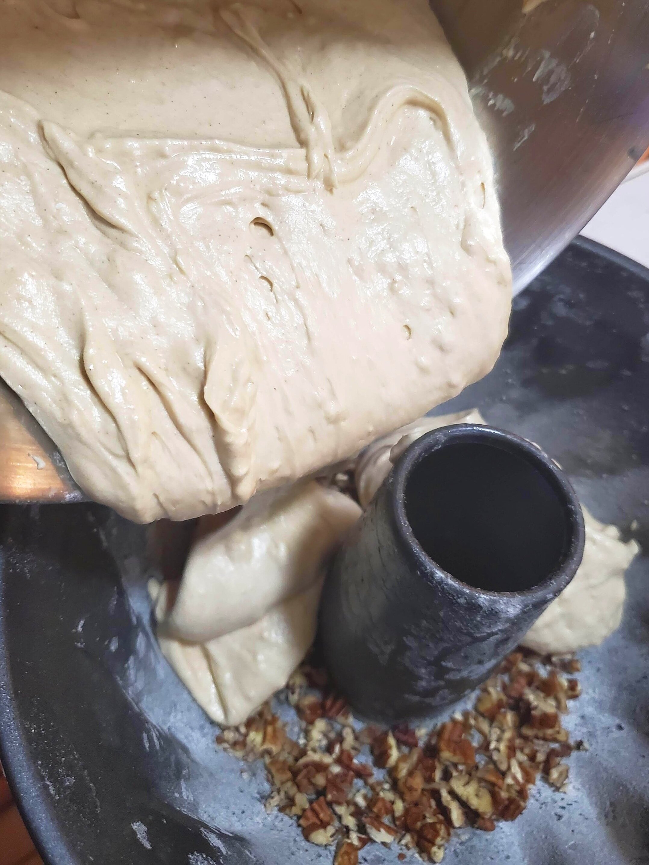 Pour the Batter in the Bundt Pan.