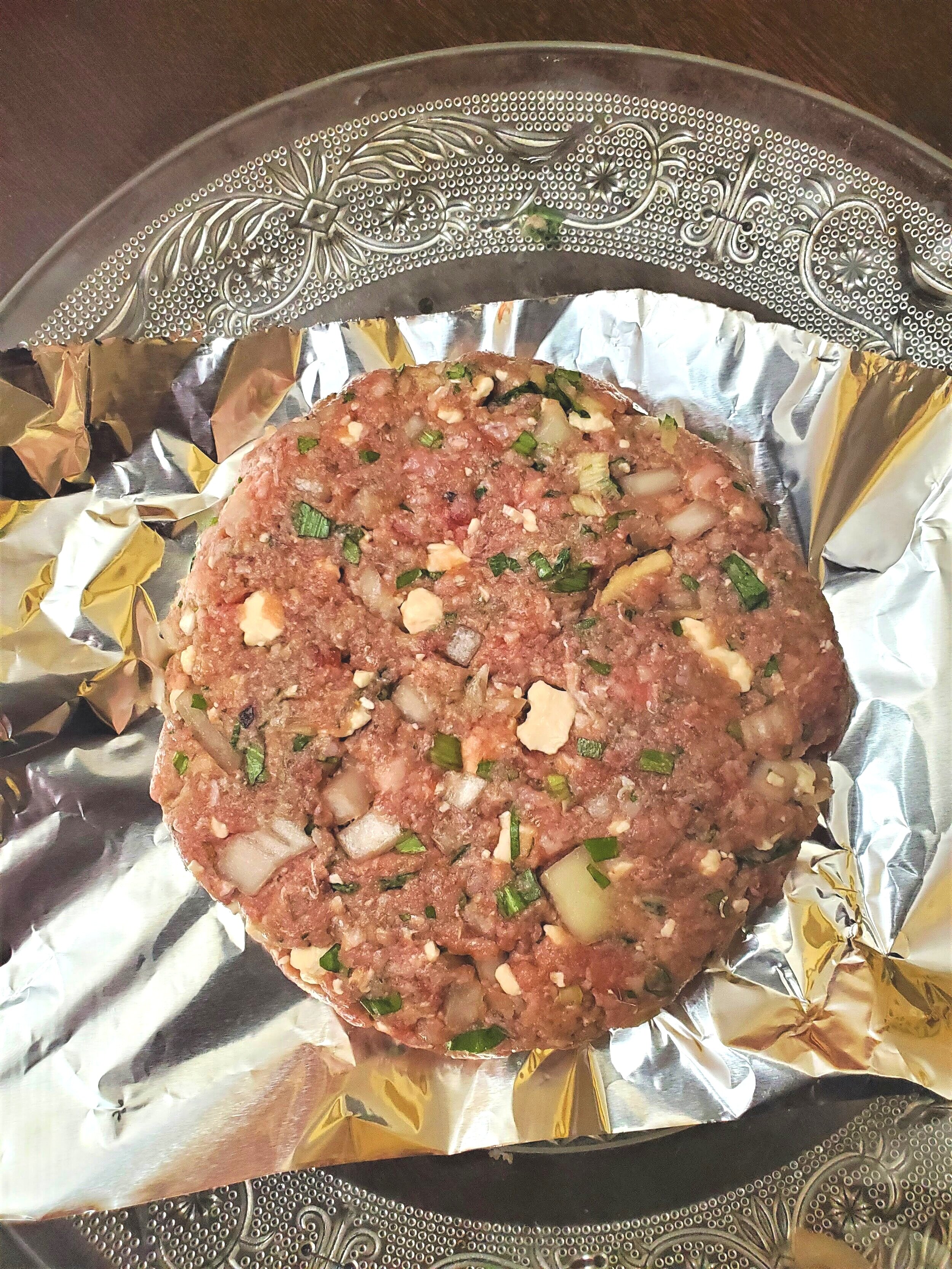 Shape your burgers and place on a foil.