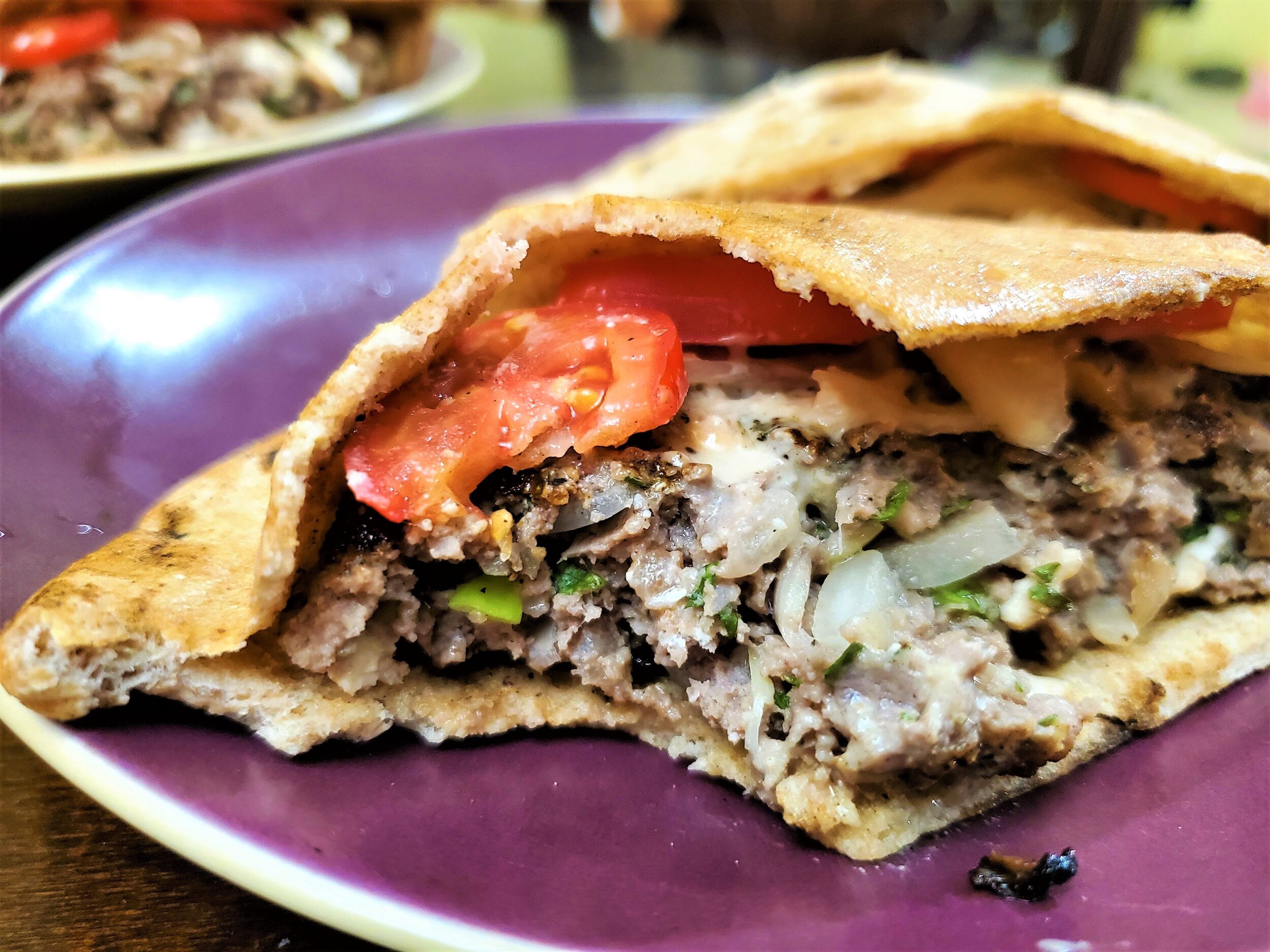 One bite of this pita pocket has so many delicious flavours going on...yum!