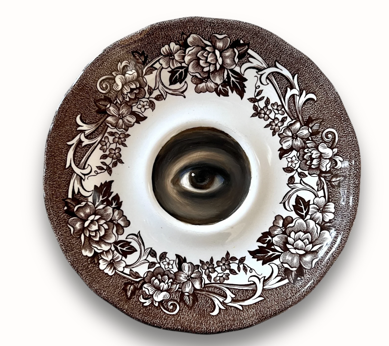 No. 3084 Lover's Eye Painting on an English Royal Staffordshire Plate - Susannah Carson