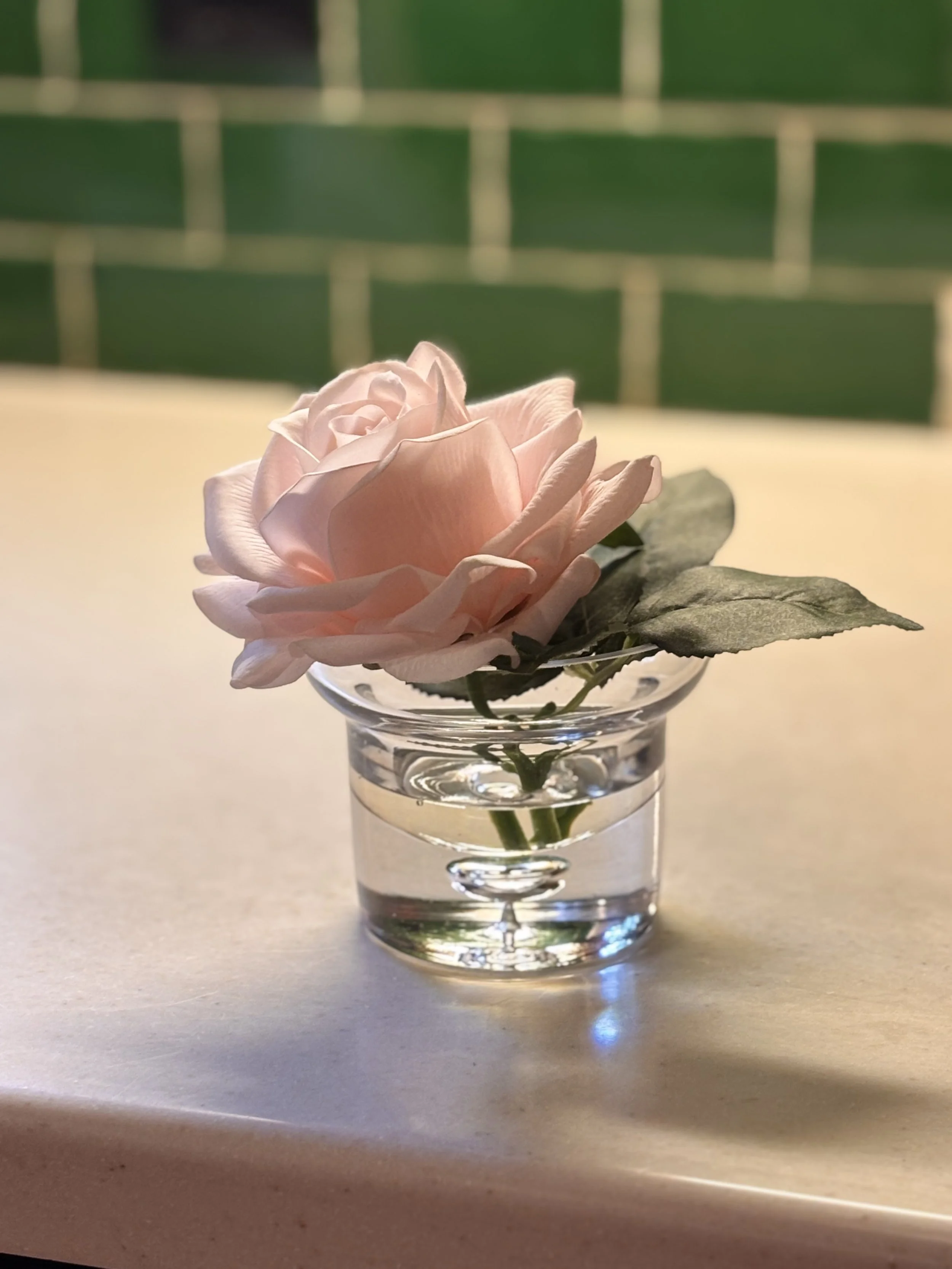 Forever Fleurette Pink in Glass Vase