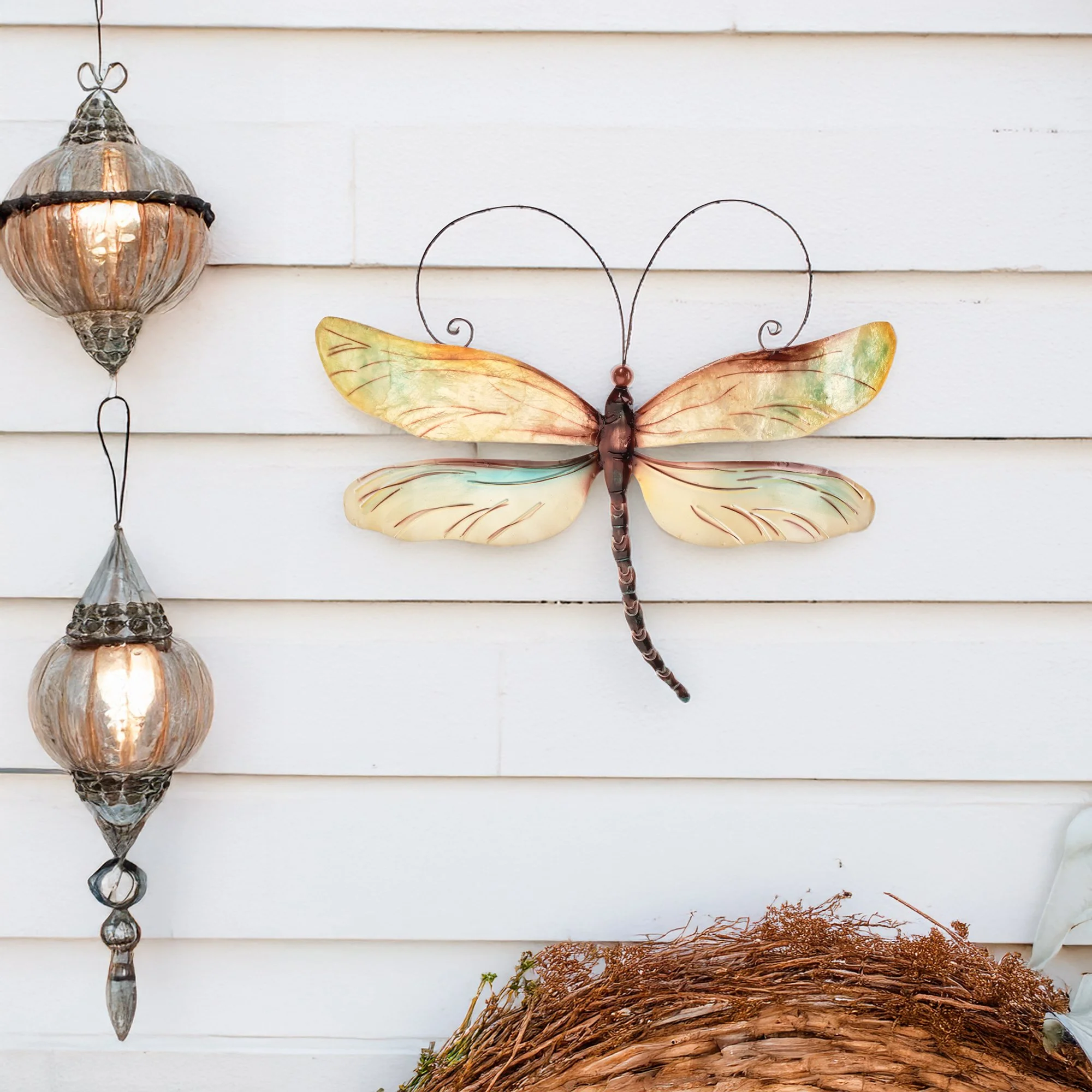 Dragonfly Wall Decor - Pearl