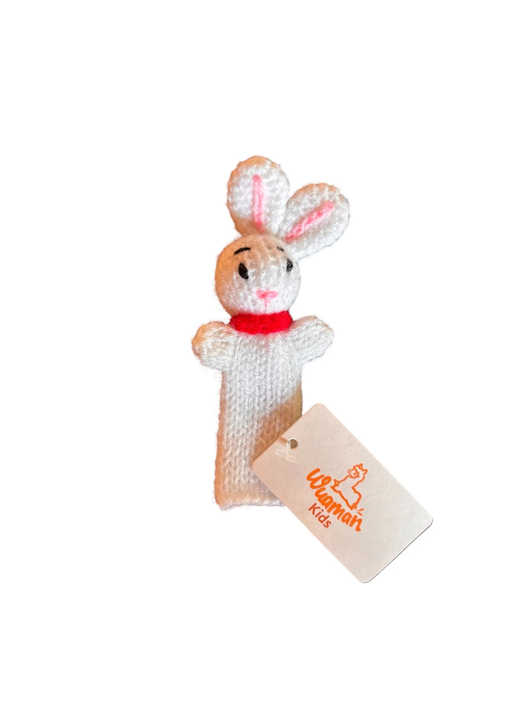 Bunny Finger Puppet Knitted in Peru