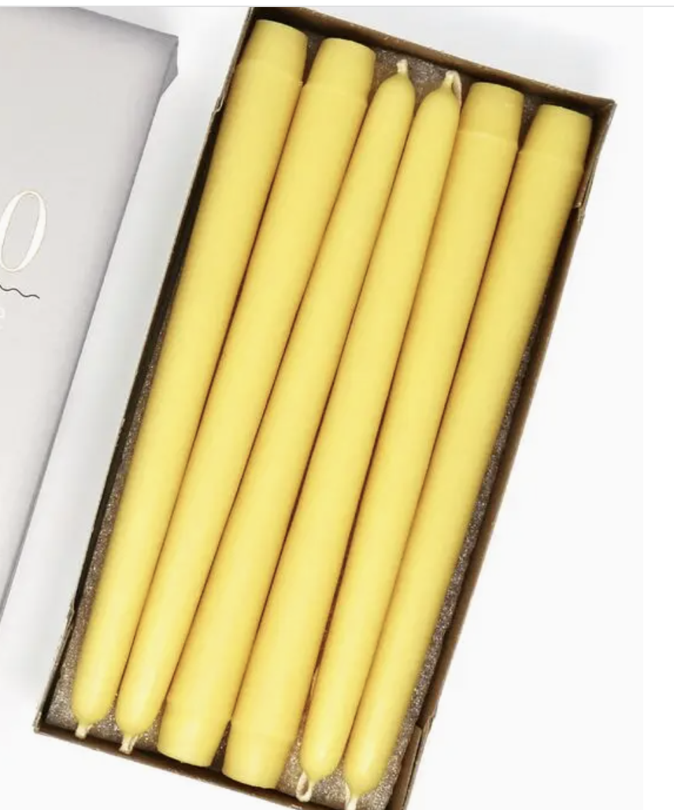 10 inch Pure Beeswax Taper Candle (2 per set) - Mole Hollow