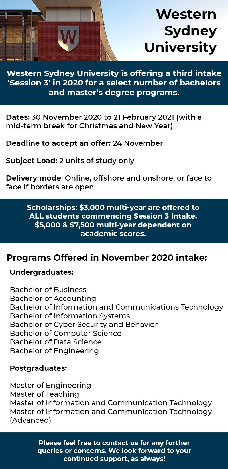 Western Sydney University Update