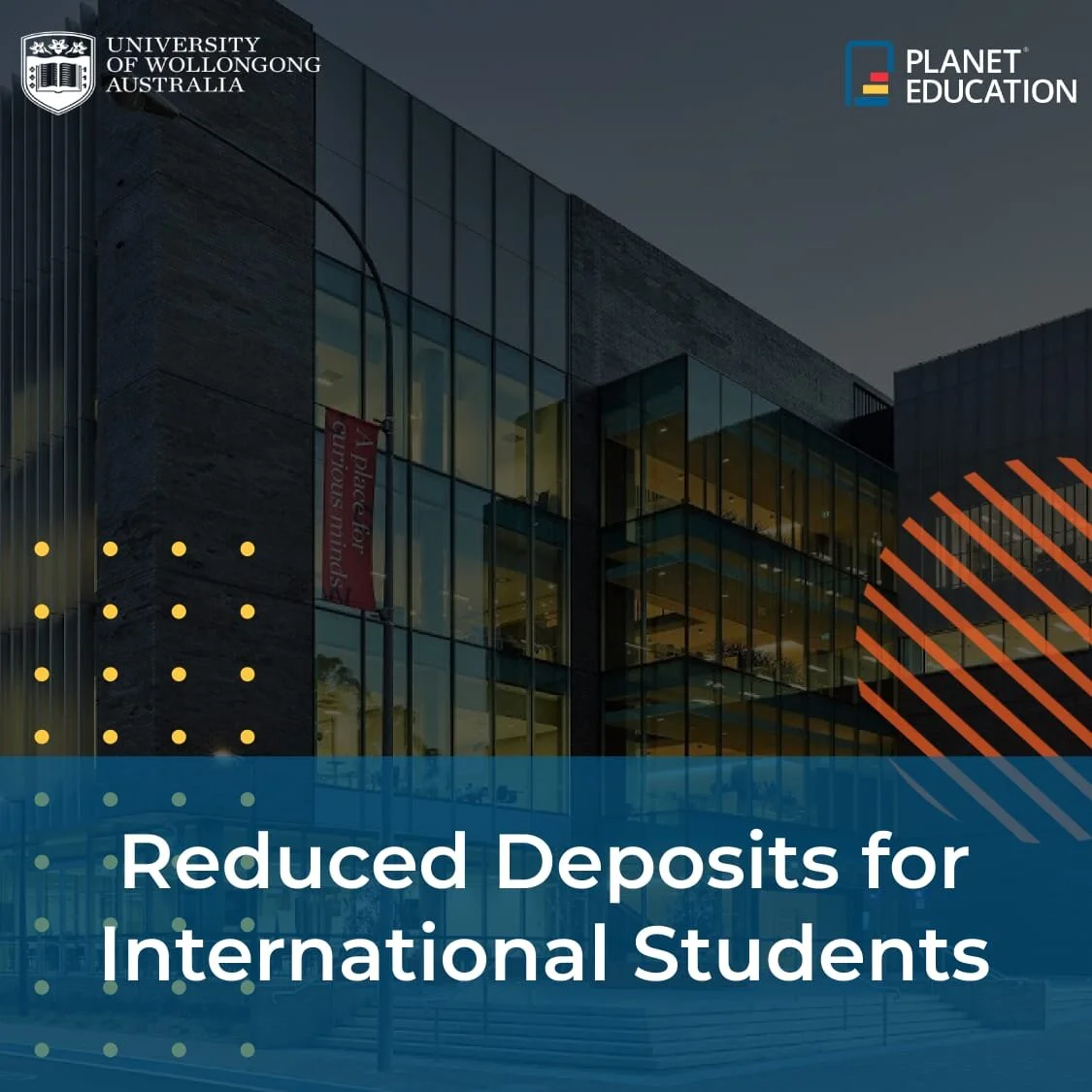 UOW announces reduced deposits for new international students 