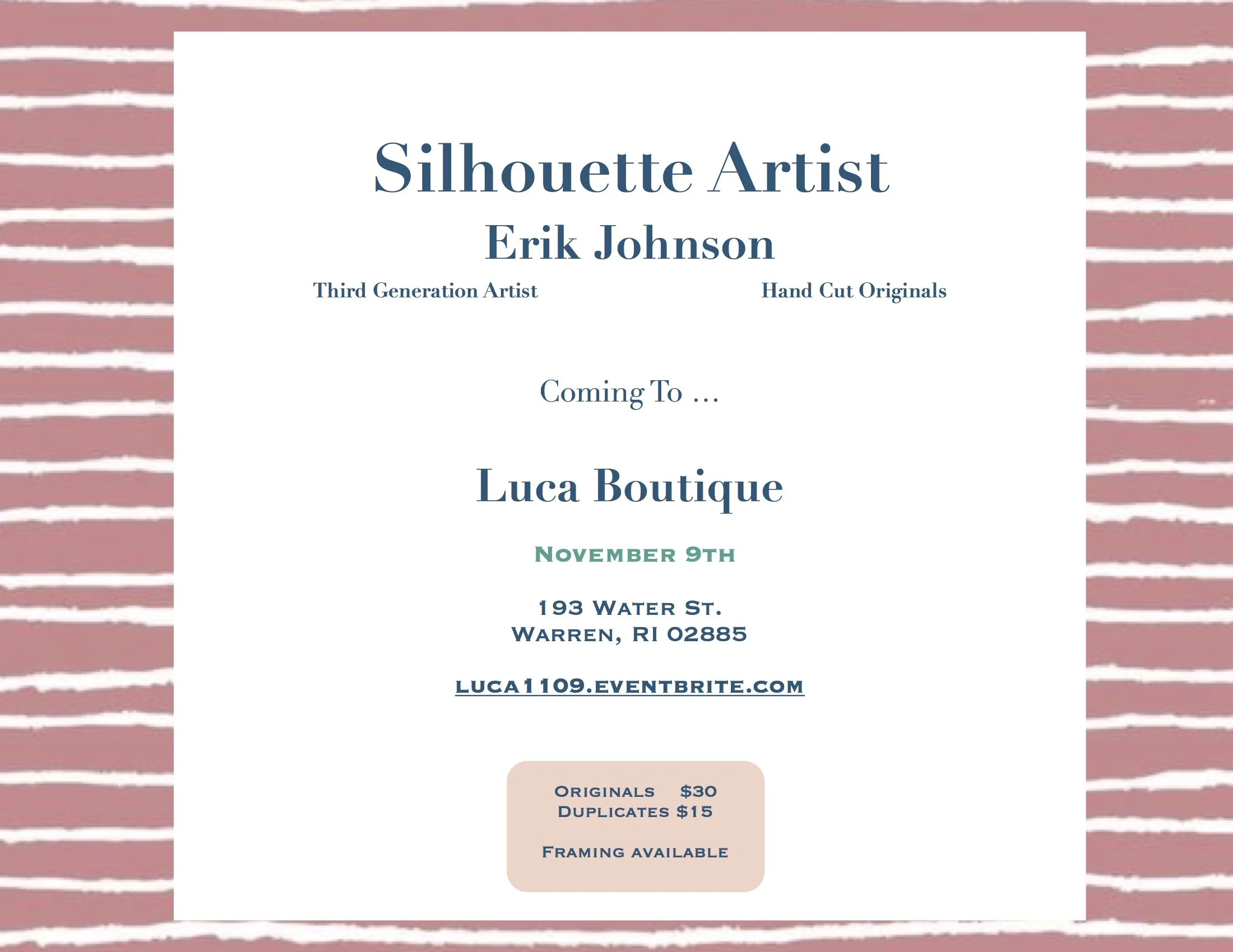 Reserve your preferred time slot today- Space is Limited.