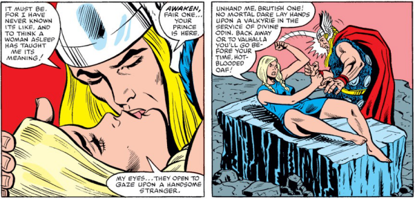 Admittedly, this is the most honest reaction to being woken up by a kiss from a stranger.
