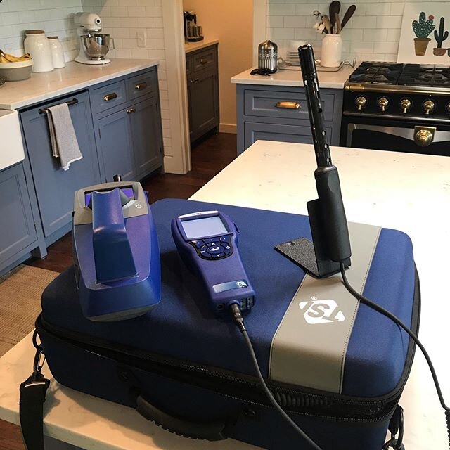 In home air quality inspection in progress, thankful to be able to help home owners know what is in the air they breathe #barrettenvironmental #breatheeasy  #indoorairquality