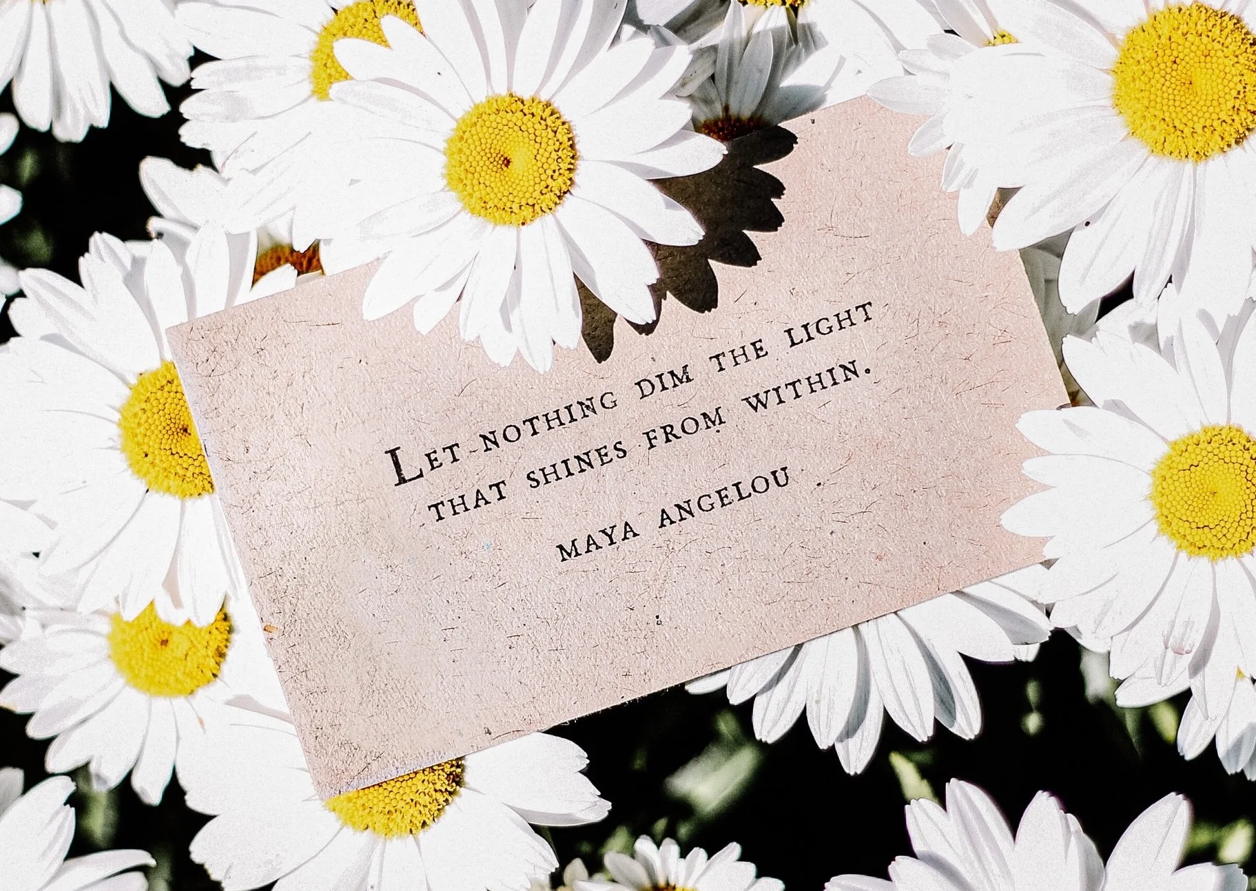 “Que nada atenúe la luz que brilla en tu interior” Maya Angelou