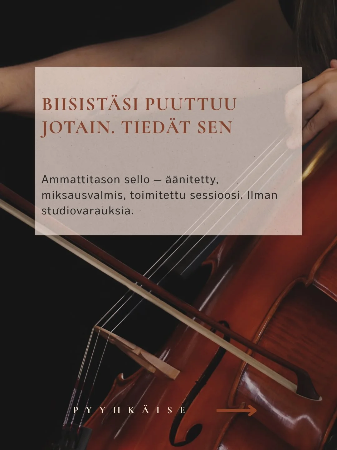 Sellostemma biisiisi - et&auml;n&auml;, nopeasti, miksausvalmis. Linkki biossa tai DM 💌

🇸🇪 Inl&auml;gg p&aring; svenska kommer snart!

#sello&auml;&auml;nitys #&auml;&auml;nituotanto #remotesessions #nordicmusic