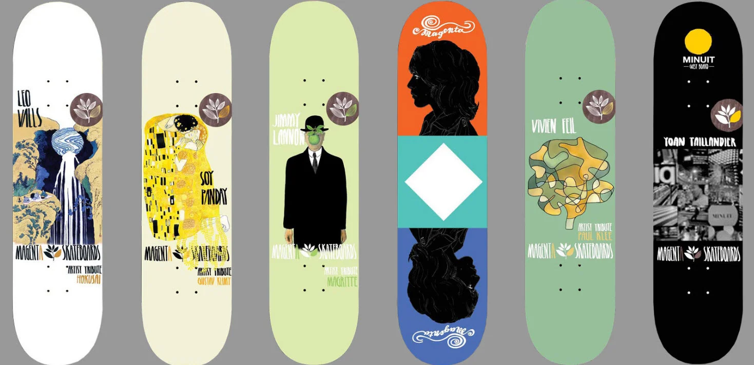Graphique repris et décliné en 2012 avec une autre guest board, pour Magenta . Six ans plus tard, la boucle est bouclée !