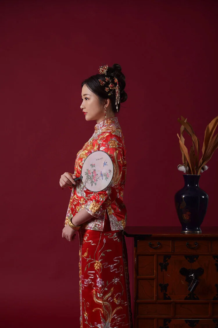 #054 質感中式龍鳳褂