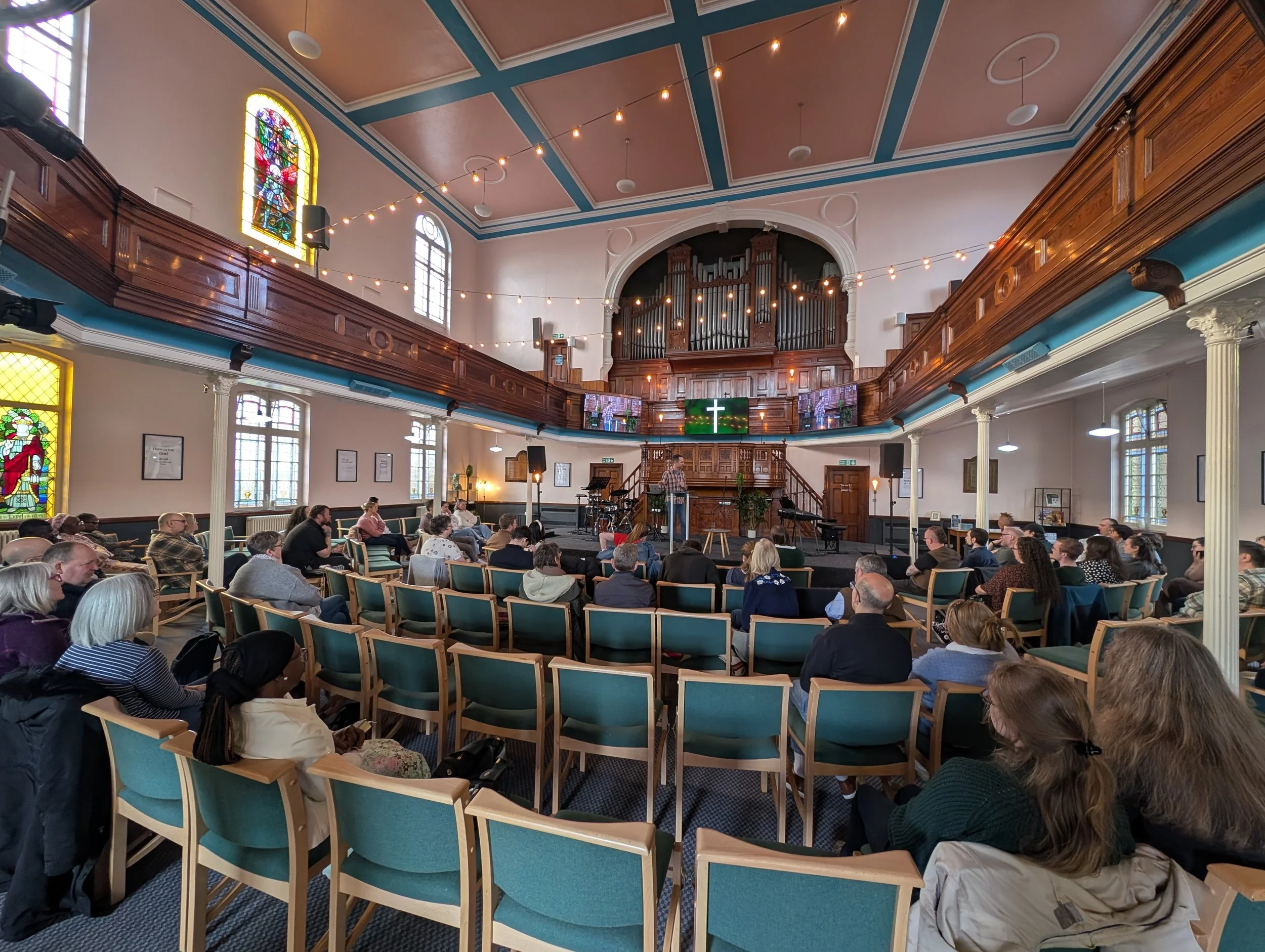 A Sunday service at Darlington Vineyard Church, Salt Yard.