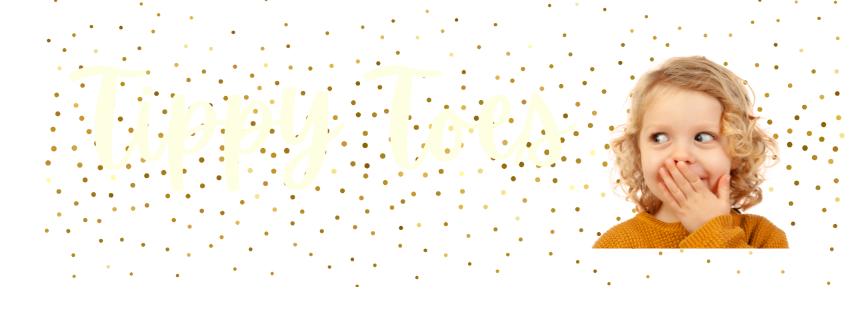 The logo of Tippy Toes, a free SEN friendly toddler group at Darlington Vineyard Church