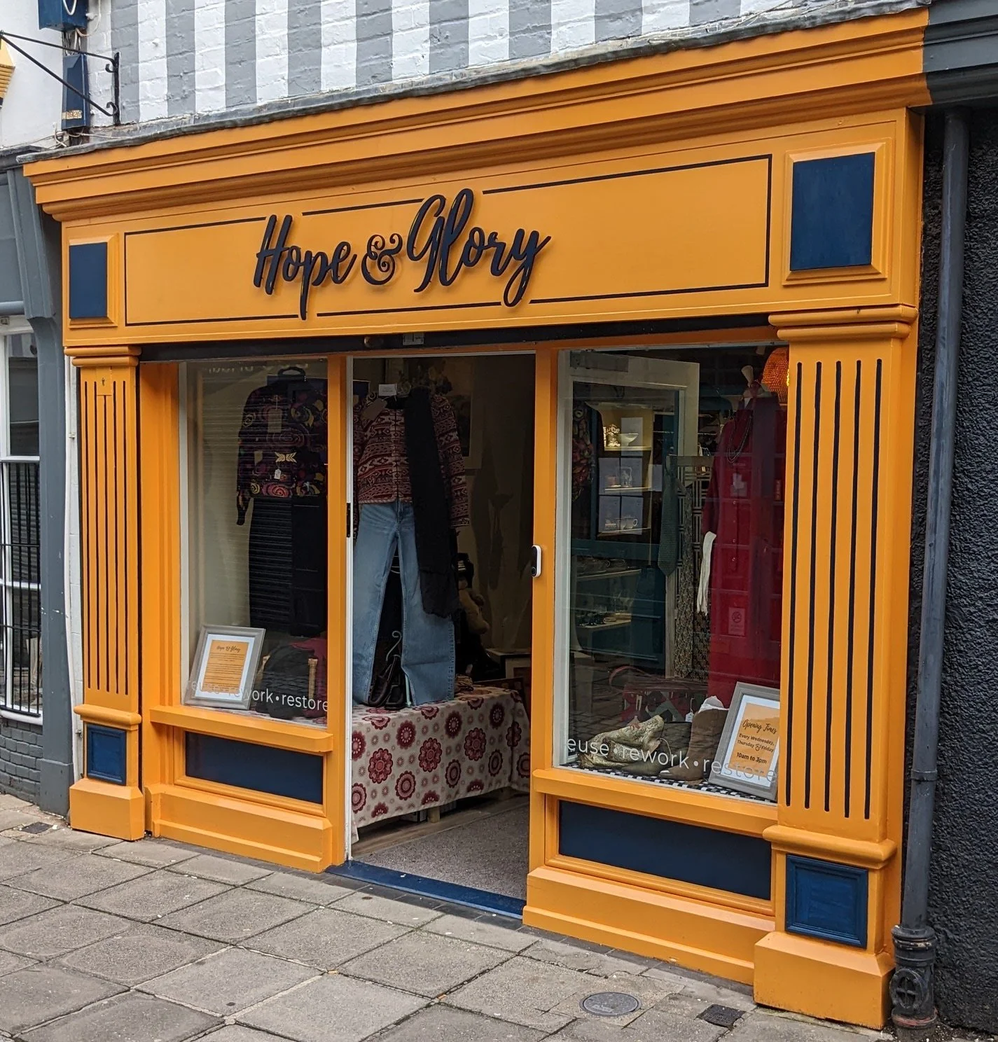 Exterior photo of Hope & Glory on Post House Wynd, Darlington town centre.