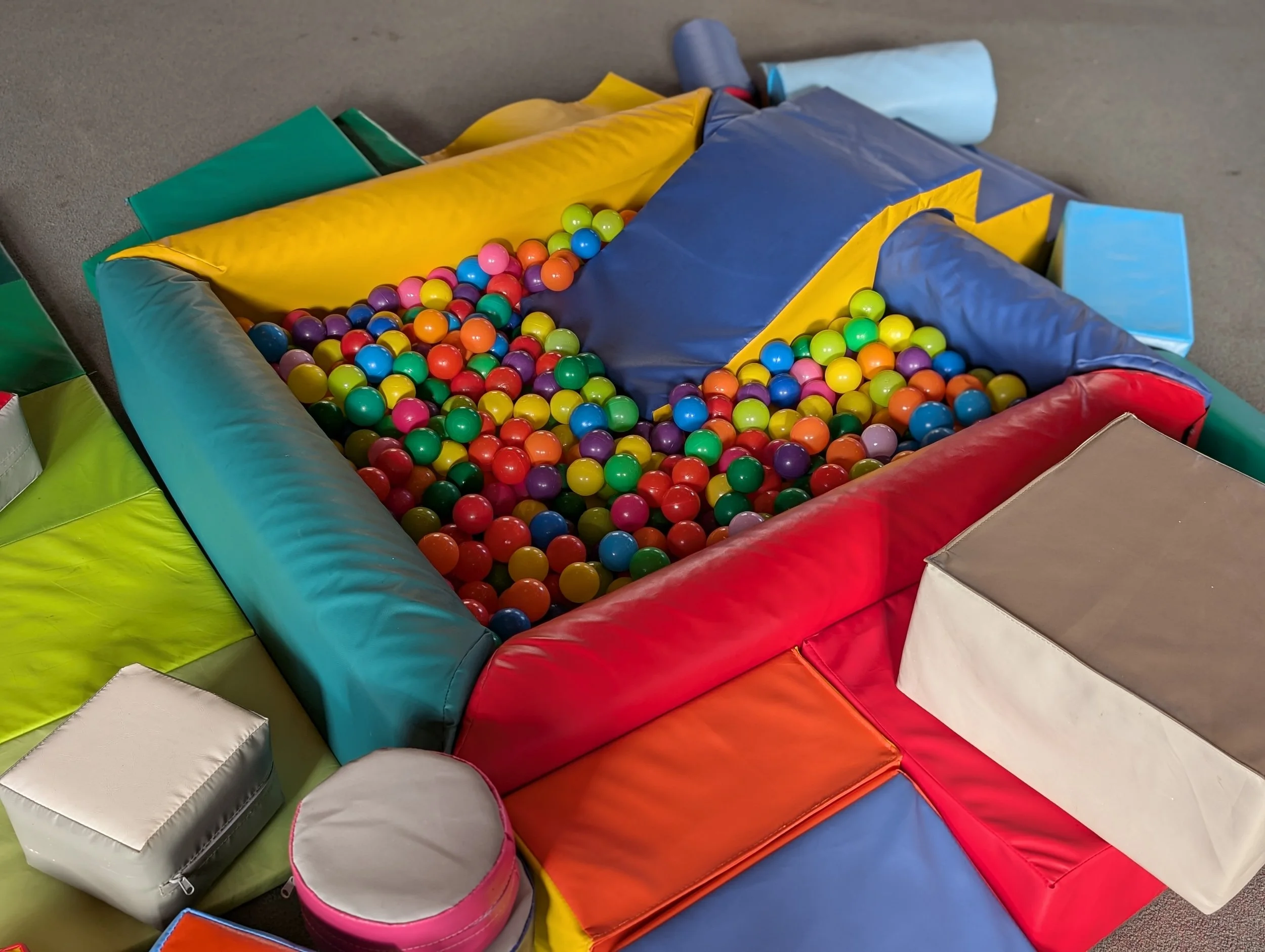 A ball pit at Tippy Toes, a free SEN friendly toddler group at Darlington Vineyard Church
