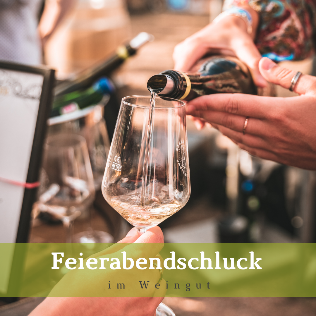 Feierabendschluck im Weingut