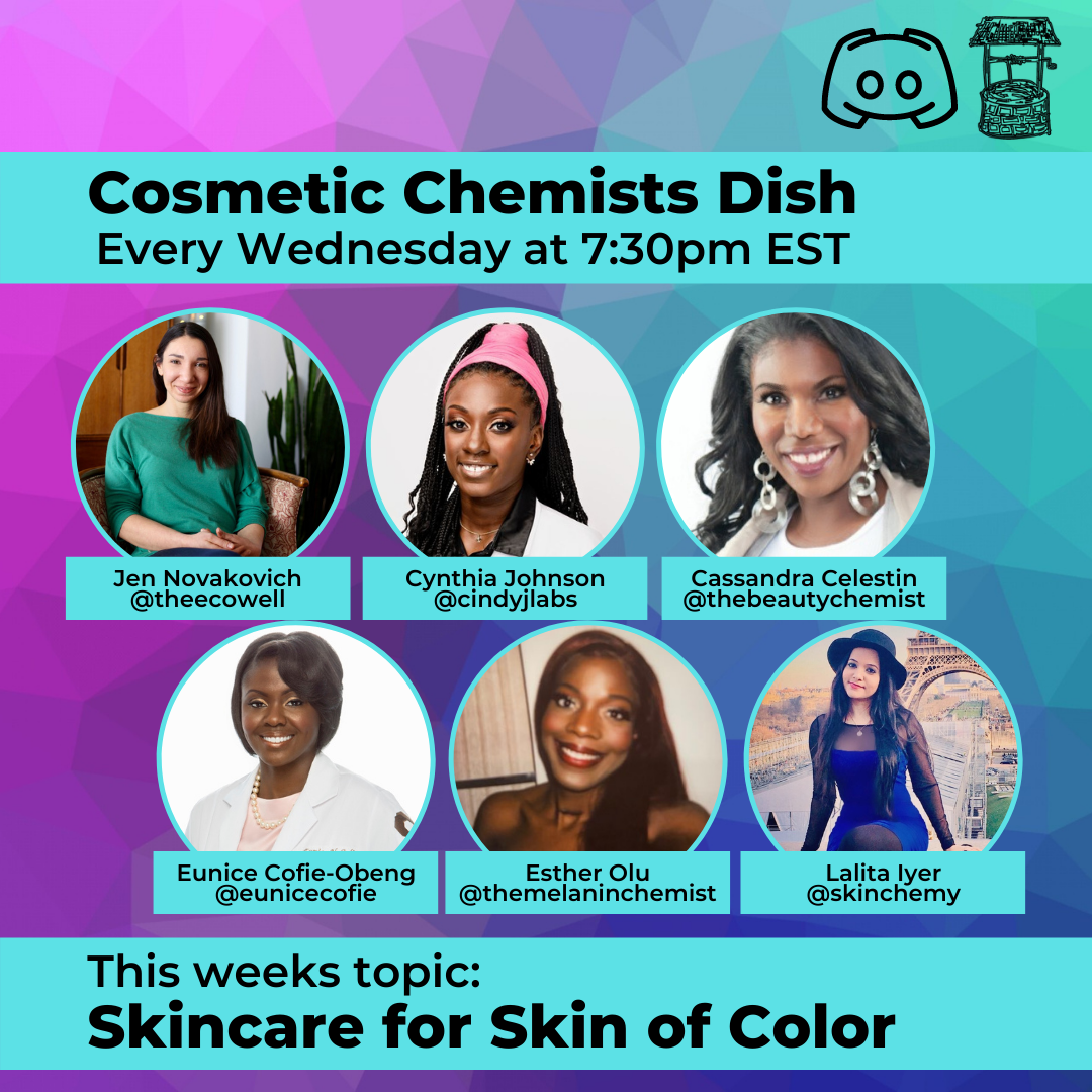 Cosmetic Chemists Dish, Discord Replay - Skincare for Skin of Colour