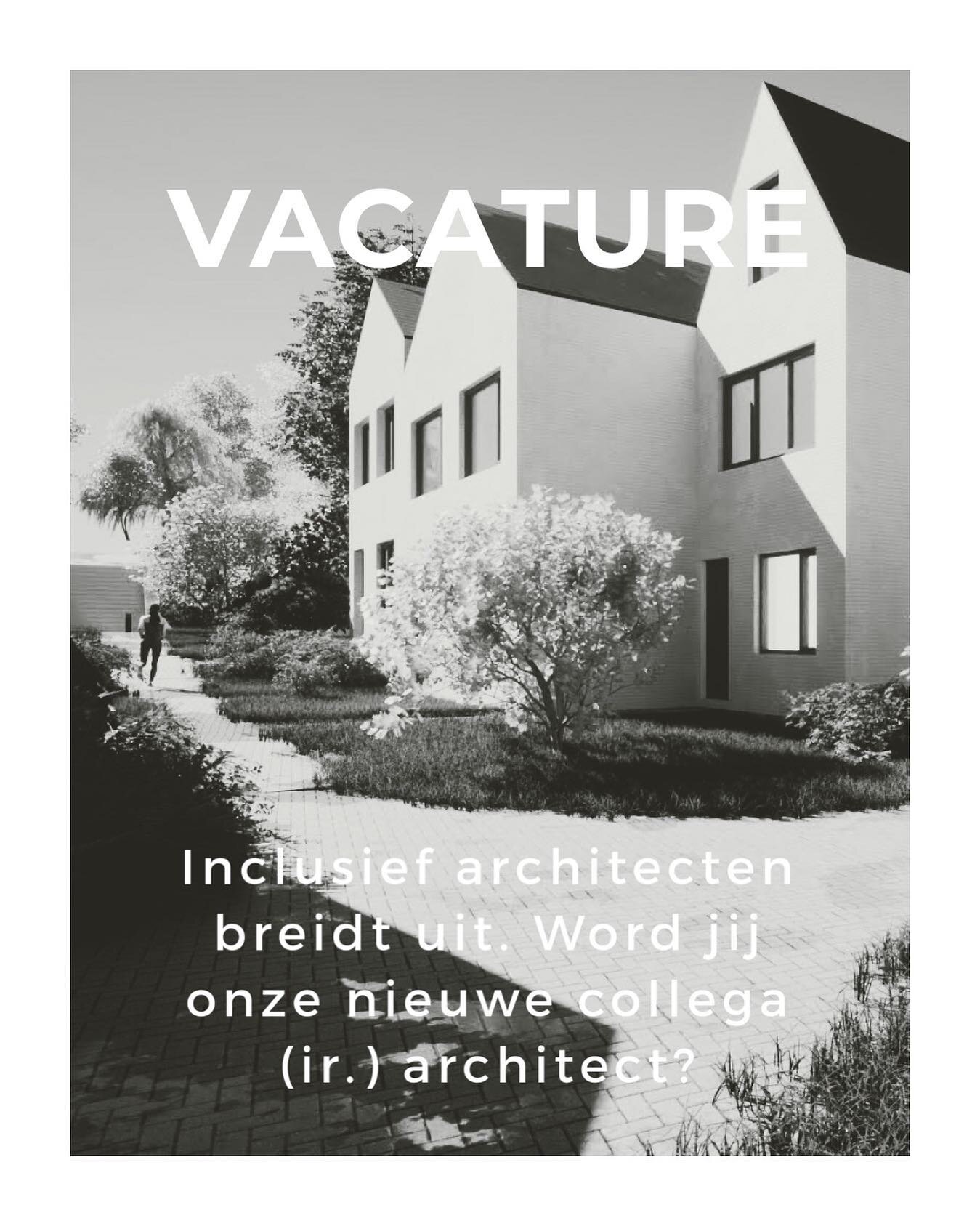 Vacature. Neem snel contact op voor meer informatie via contact@inclusief.be 

#vacature #architect #architectenbureau #job