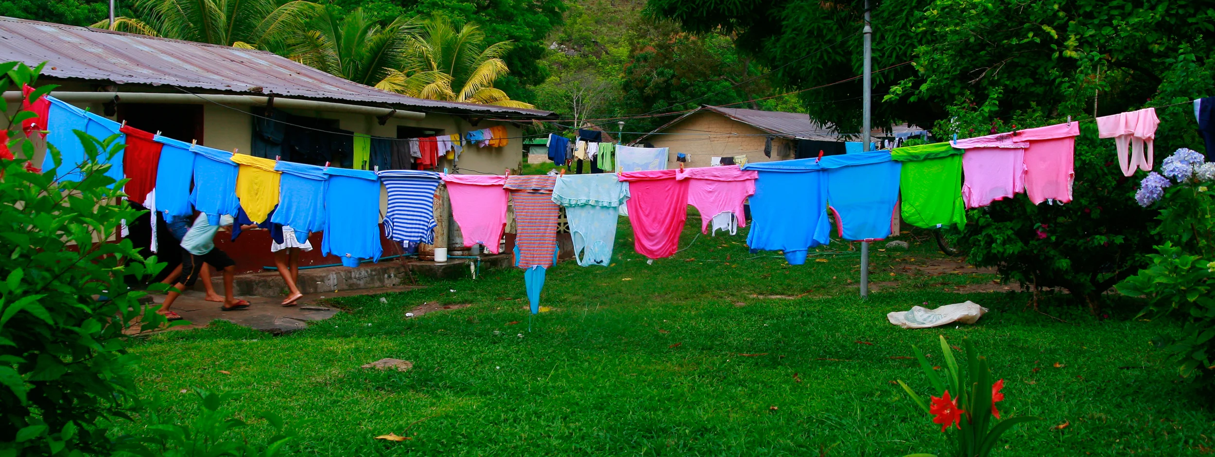 Colorful indigenous village in Canaima