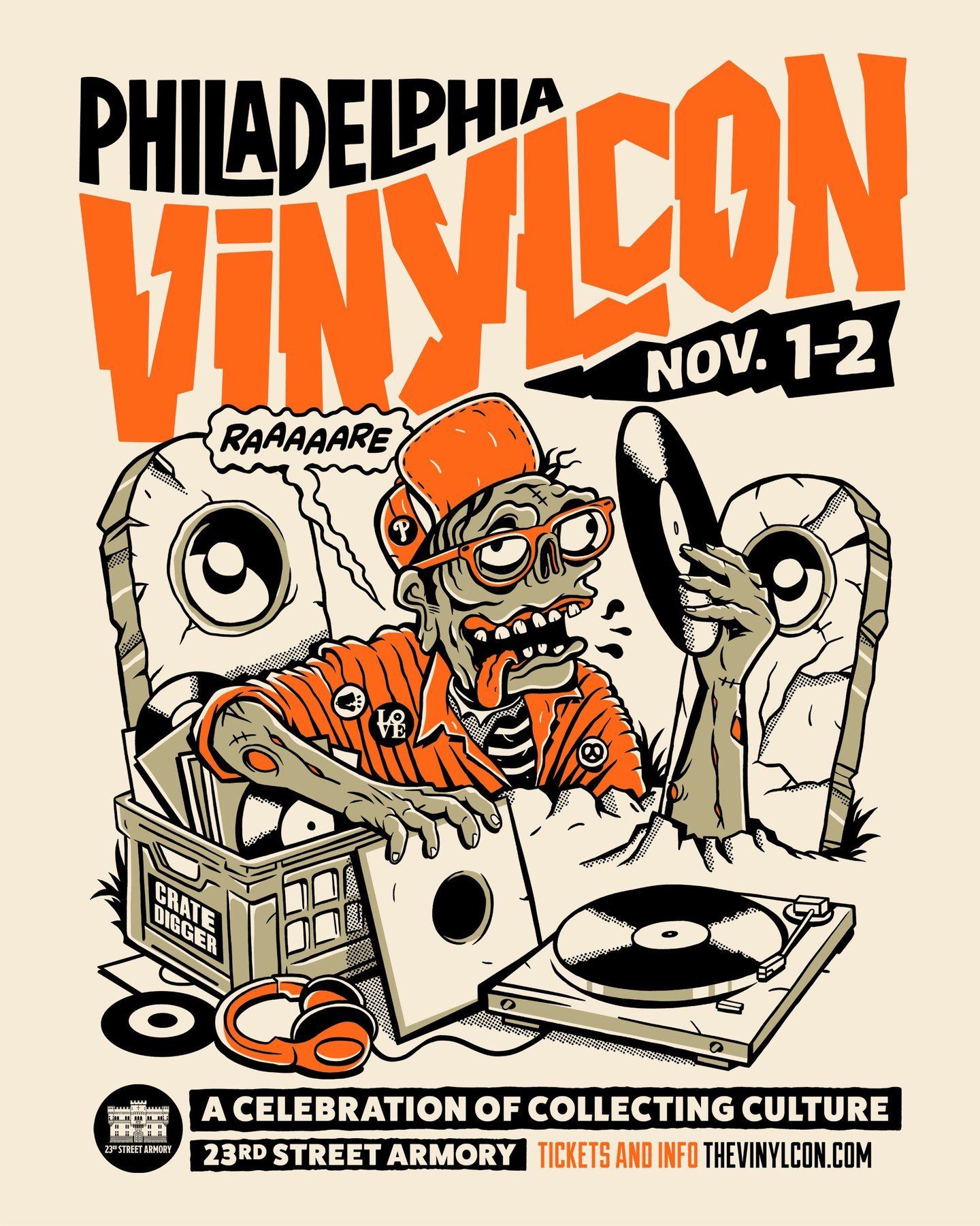 Philly @thevinylcon Merch came out fantastique. Great printing as always from @syndicatescreenprintco⁠
⁠
It looked like an amazing time.⁠