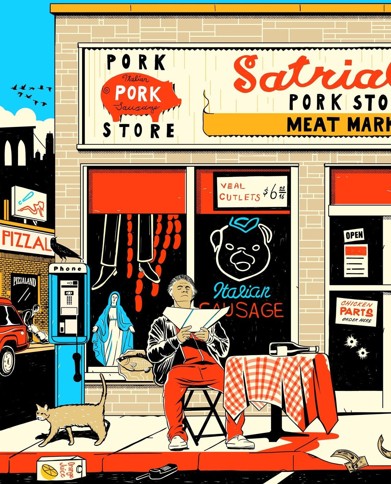 When I was creating all that Halloween-themed artwork, you might have assumed I was watching spooky movies. In reality, I was bingeing The Sopranos, a series I surprisingly hadn't seen. A very weird show to watch in 2025. I had to do an illustration 