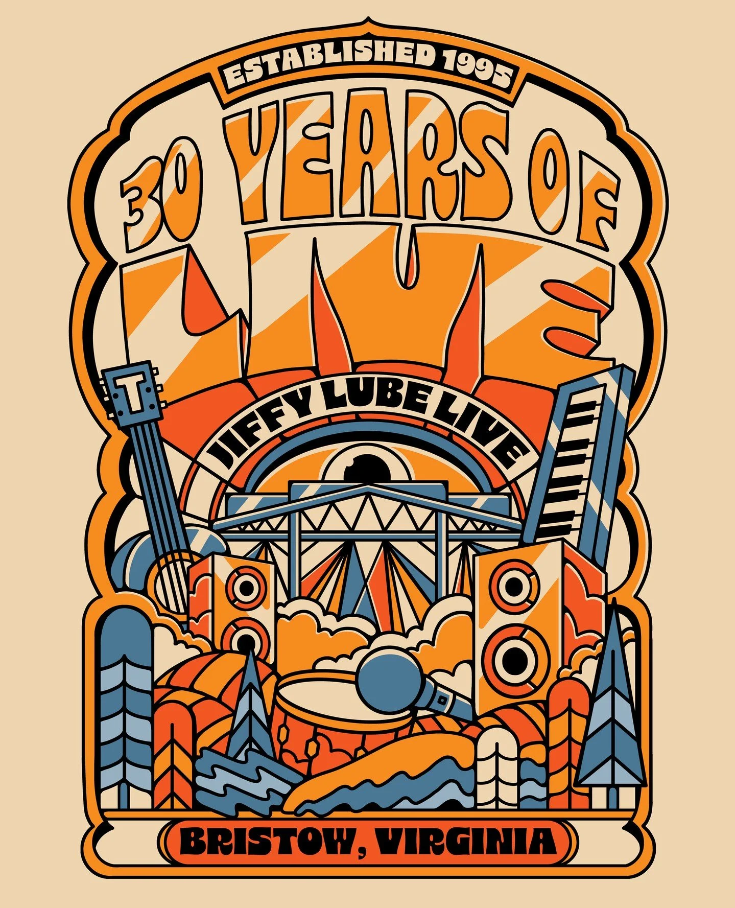 I'm super stoked to share one of my big projects I've been working on this year! It&rsquo;s all about the 30th Anniversary of @jiffylubelive, which is such an awesome opportunity for me. I grew up going to tons of festivals and concerts at this place