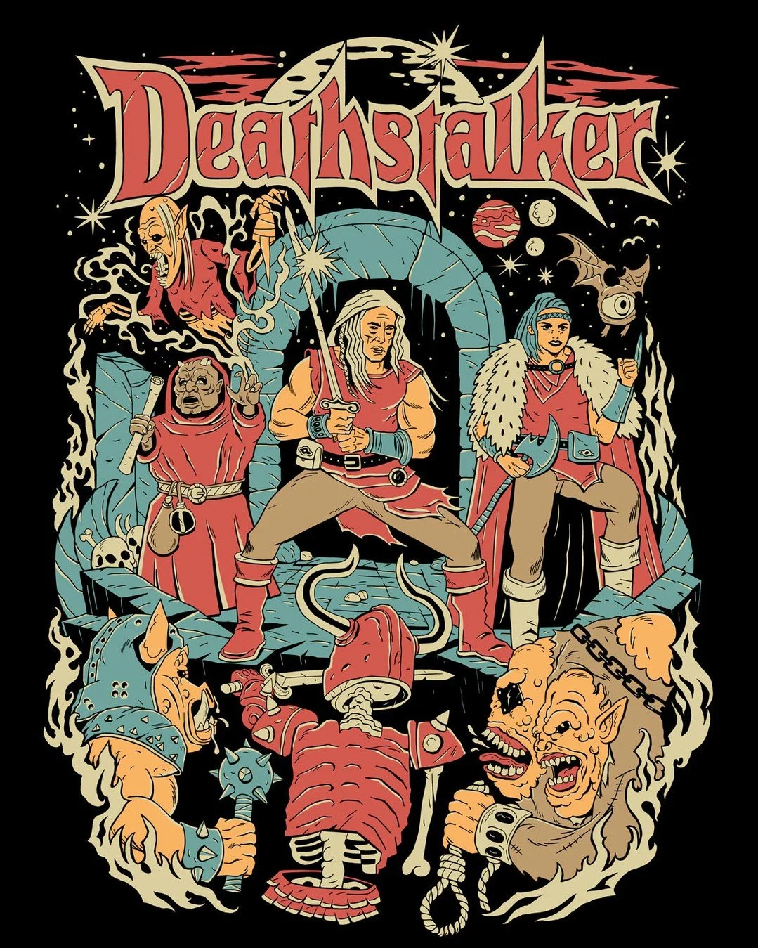 Very excited about this one. OFFICIAL DEATHSTALKER SHIRTS from @creep_o_rama and director and FX GOD @kill_kostanski⁠
⁠
DRAW YOUR SWORDS! The Kingdom of Abraxeon is under siege! ⚔️ DEATHSTALKER officially licensed collection arrives WED, Jan. 28th @ 