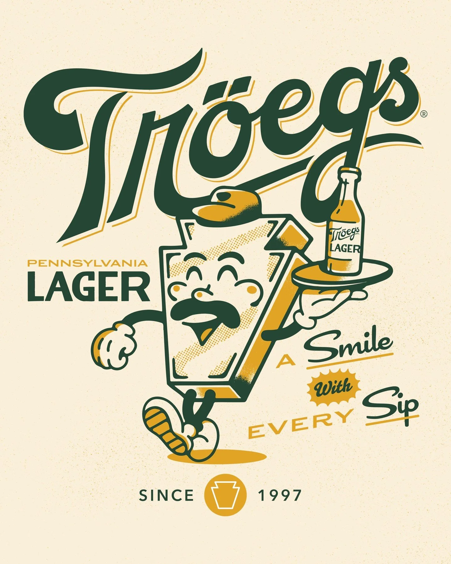 It's a BEER-ACLE! @troegsbeer has brought Mr. Keystone to life! He made his public debut shredding down Montage Mountain. You can snag a Mr. Keystone shirt from the Troegs Merch shop.