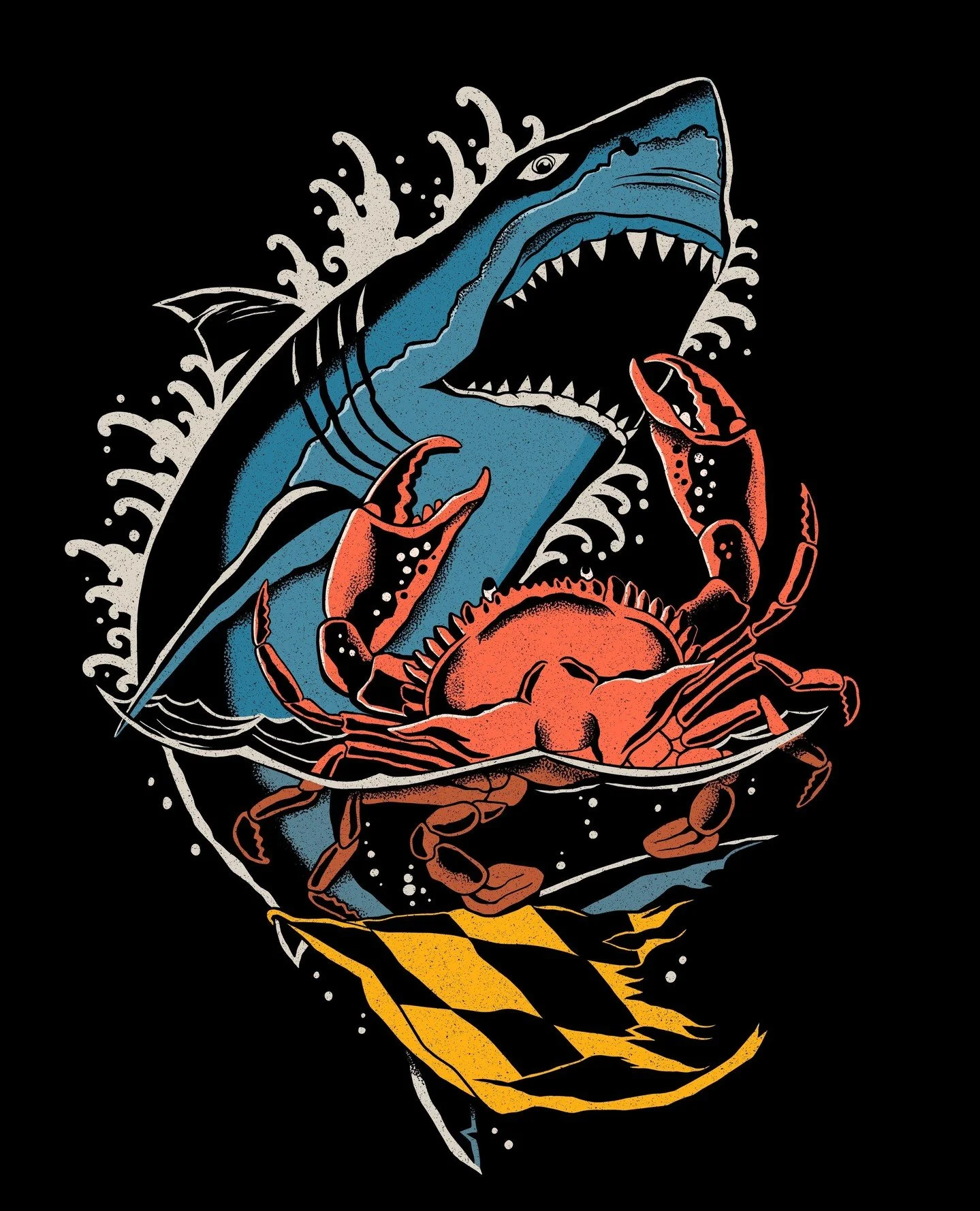 In honor the Megalodon being declared the Maryland State shark. But can it compete with the might crabalodon?⁠