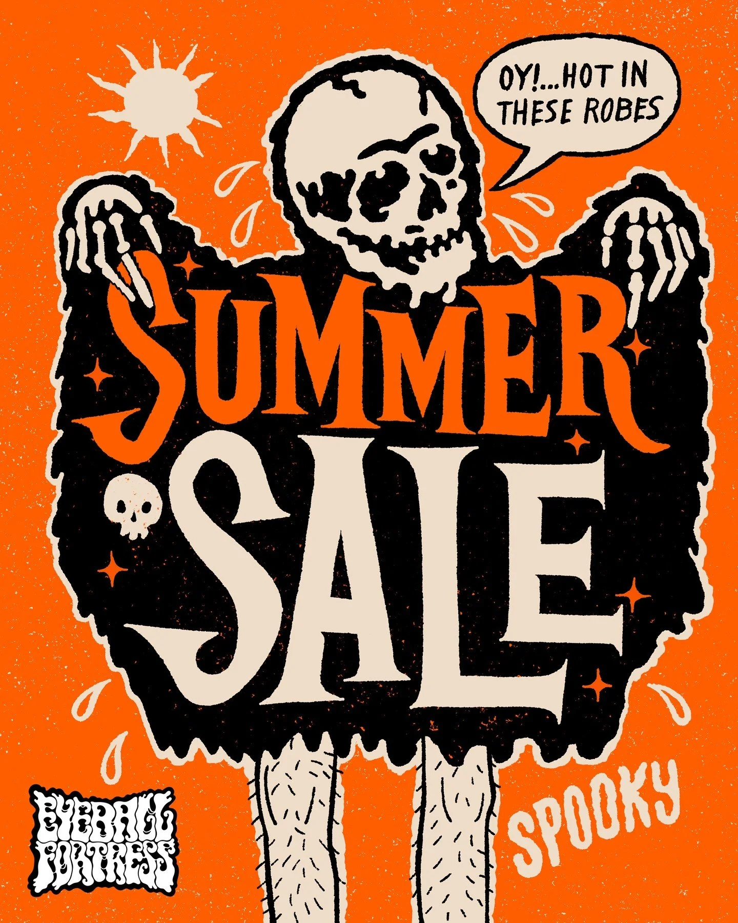 Grab 15% off every shirt! ***Check the link in my bio!***⁠
SUMMER SALE ALERT⁠
Ditch those heavy reaper robes and slip into something comfy like a cotton blend.⁠
I&rsquo;m on a mission to deck all of you out in awesome eyeball fortress gear this summe