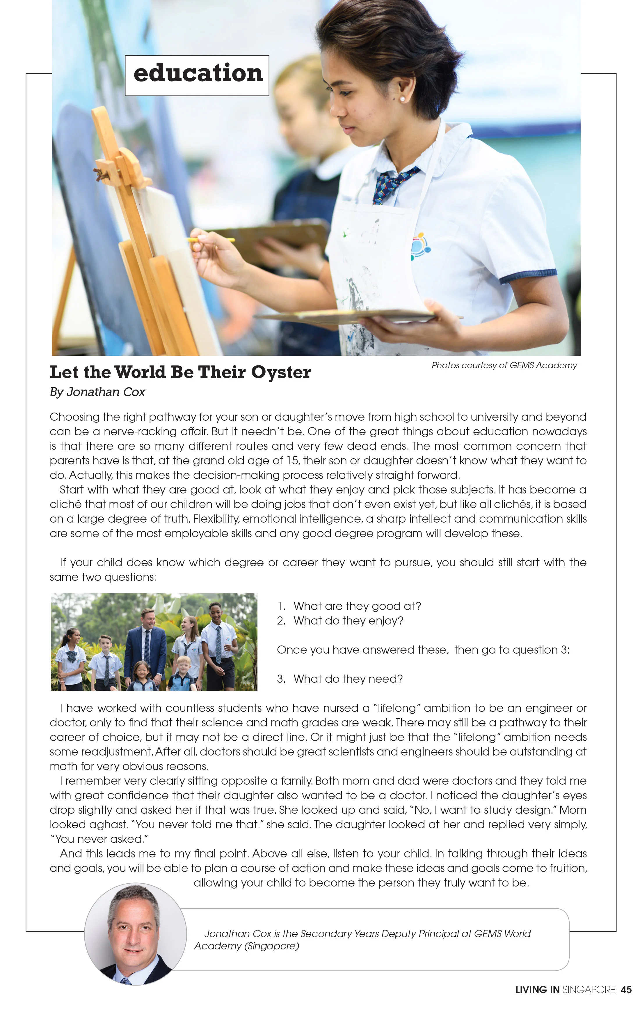 Magazine Department Page