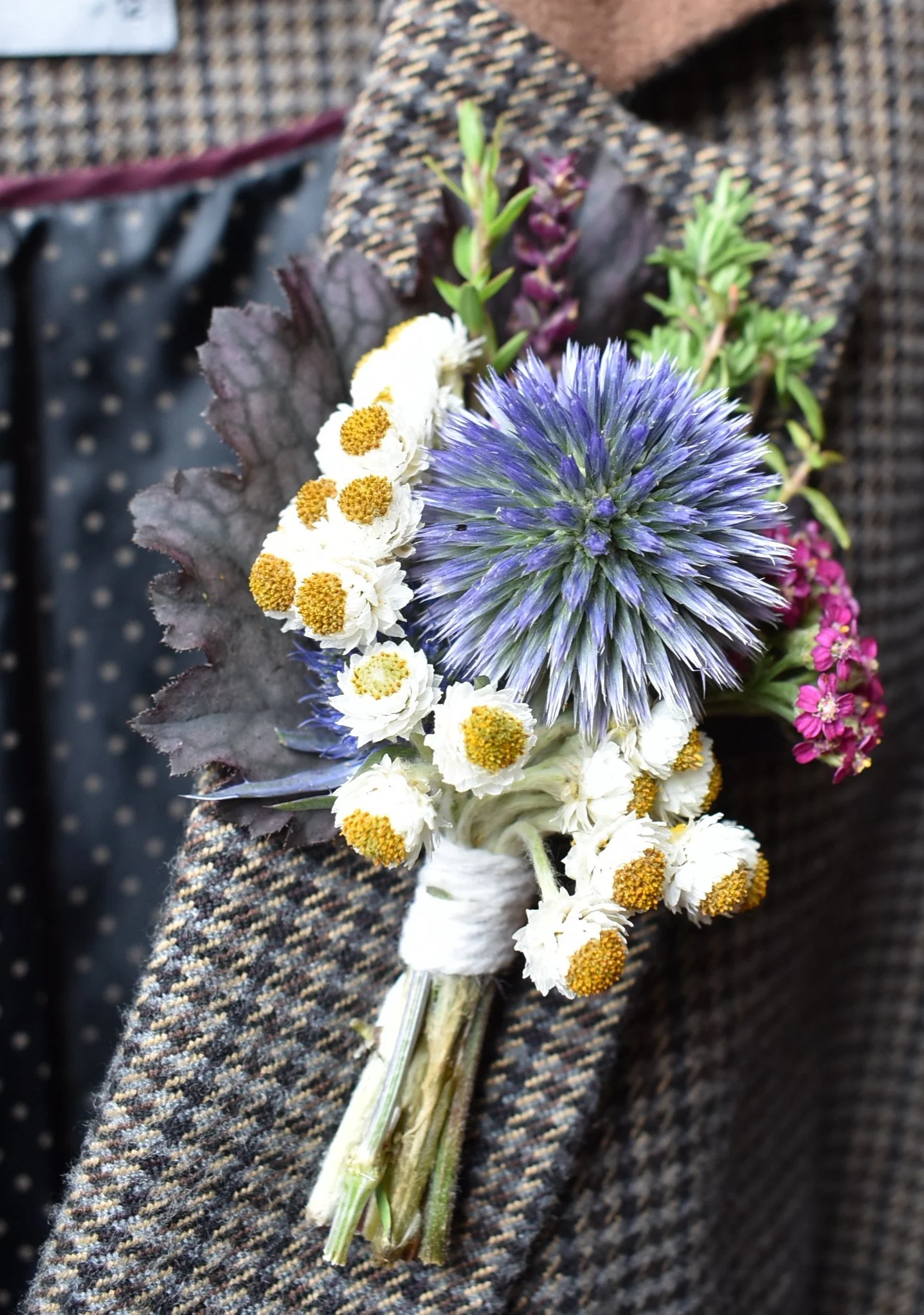 Corsage with echinops.JPG