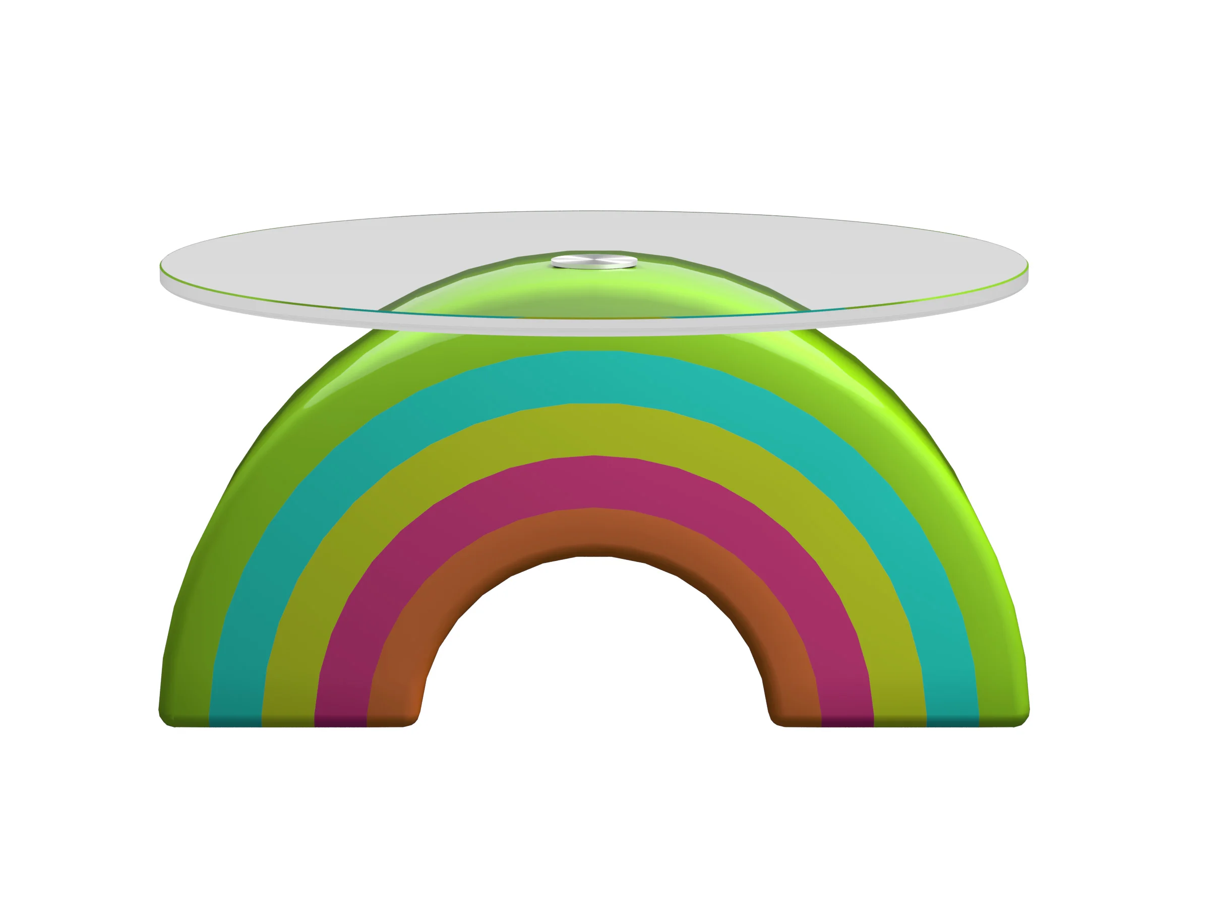  Oggetto: Tavolo da Caffè  Anno: 2019  Collaborazioni: Arch. Kaveh Najafi  Descrizione: Il sentiero di luce che unisce la terra al paradiso, un raggio di colori che porta ad una pentola piena d'oro con uno gnomo che fa da guardia, la strada per raggi