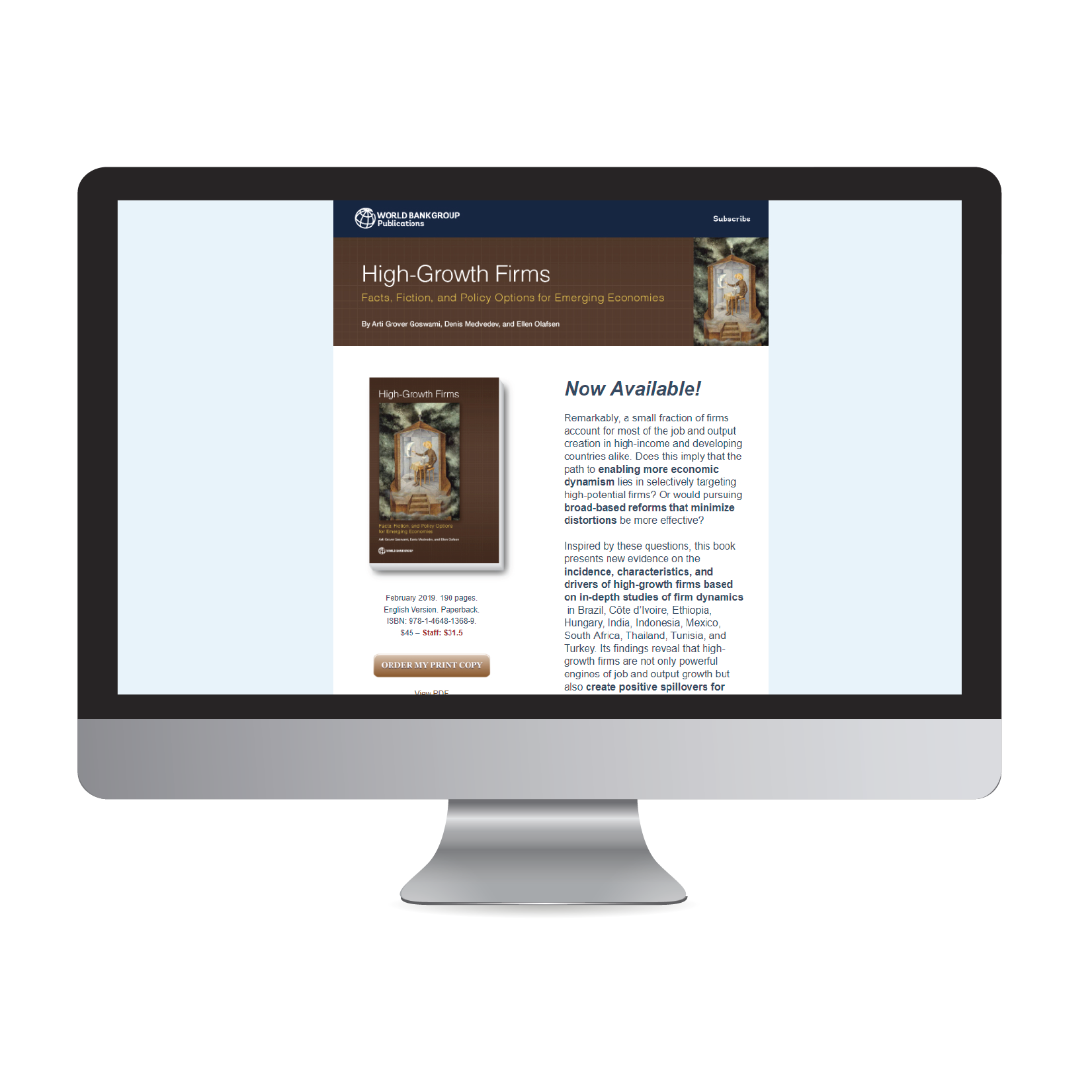 World Bank Publications eBlast / 01 Header