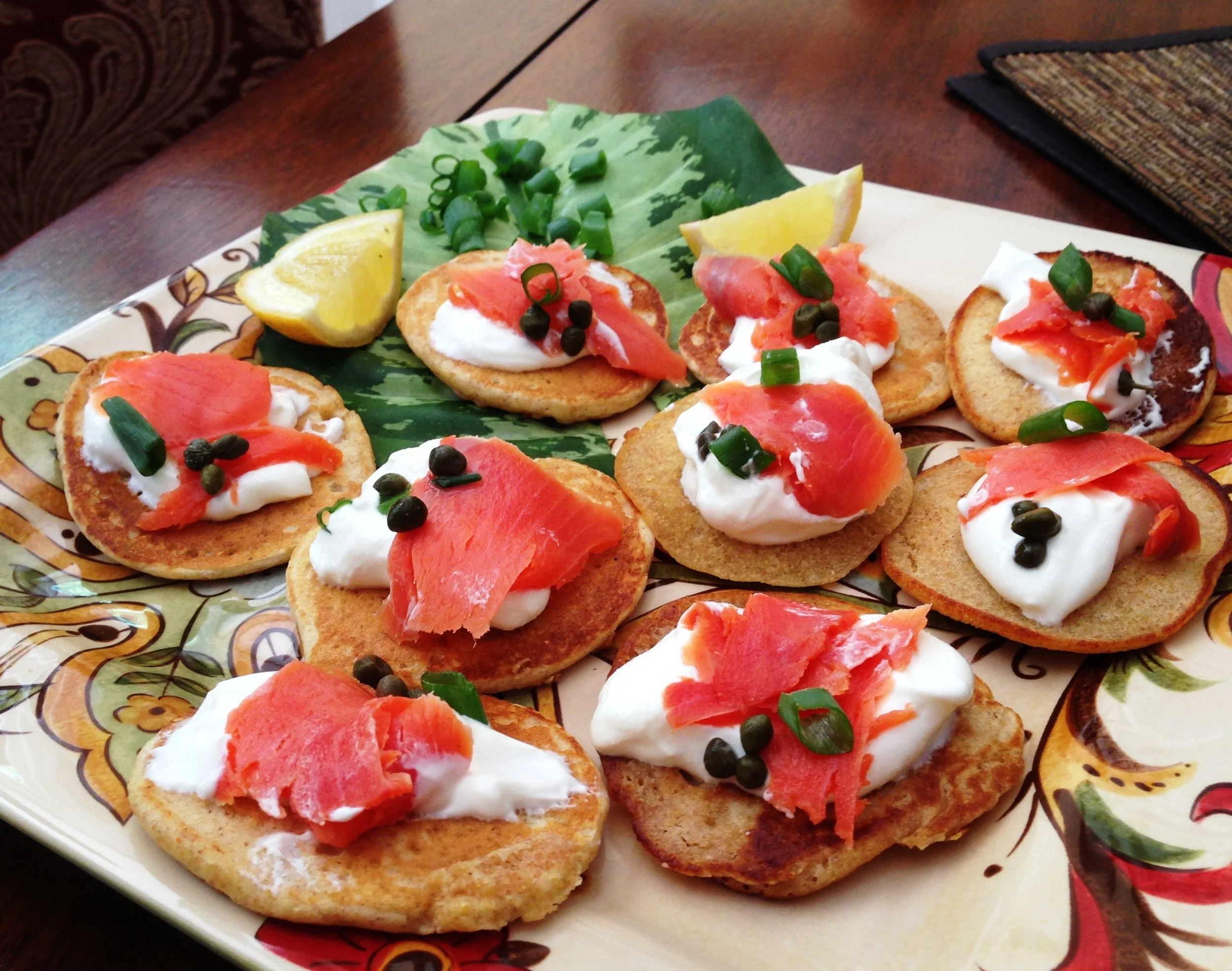 Smoked Salmon on Blini