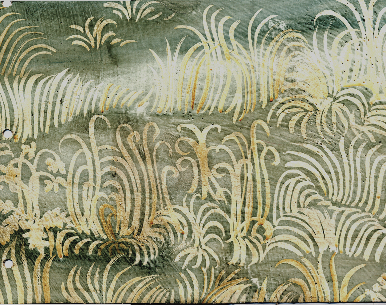 MURAL SAMPLE, GRASSES IN HENNA