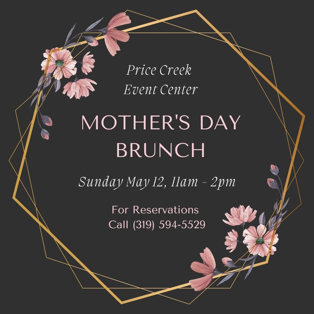 Treat Mom (or yourself) this Mother's Day! 💖 Only a few spots left. 
Menu: 
Cinnamon Bread French Toast, 
Cheese &amp; Egg Strata, 
Sausage Links, 
Salmon Croquettes, 
Cheesy Hashbrown Bake, 
Broccoli &amp; Cauliflower mix, 
Glazed Carrots,
Fresh Me