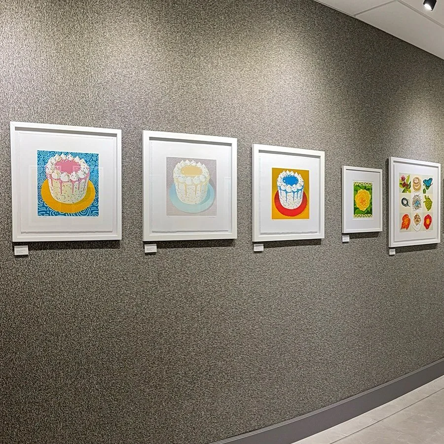 So happy to have my work on display in Shawnee Mission North high school this month! I added some signing to share the relief printing process and my large block carving since it&rsquo;s a teaching environment. The Greg Brantman Patrons Gallery is a 