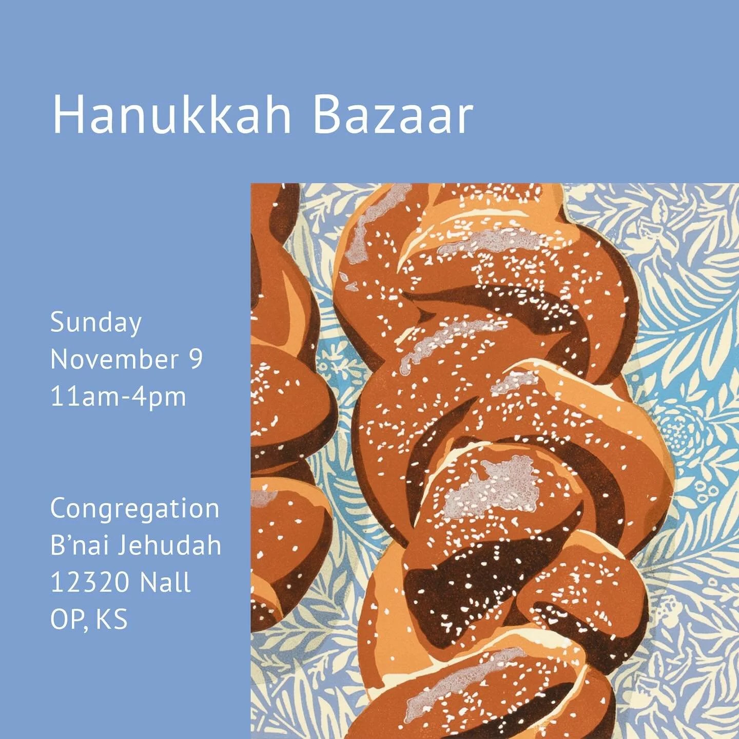 My next two fairs - celebrating ALL the holidays! Hanukkah Bazaar this Sunday and Holiday Art Fair next month. Hope to see you!